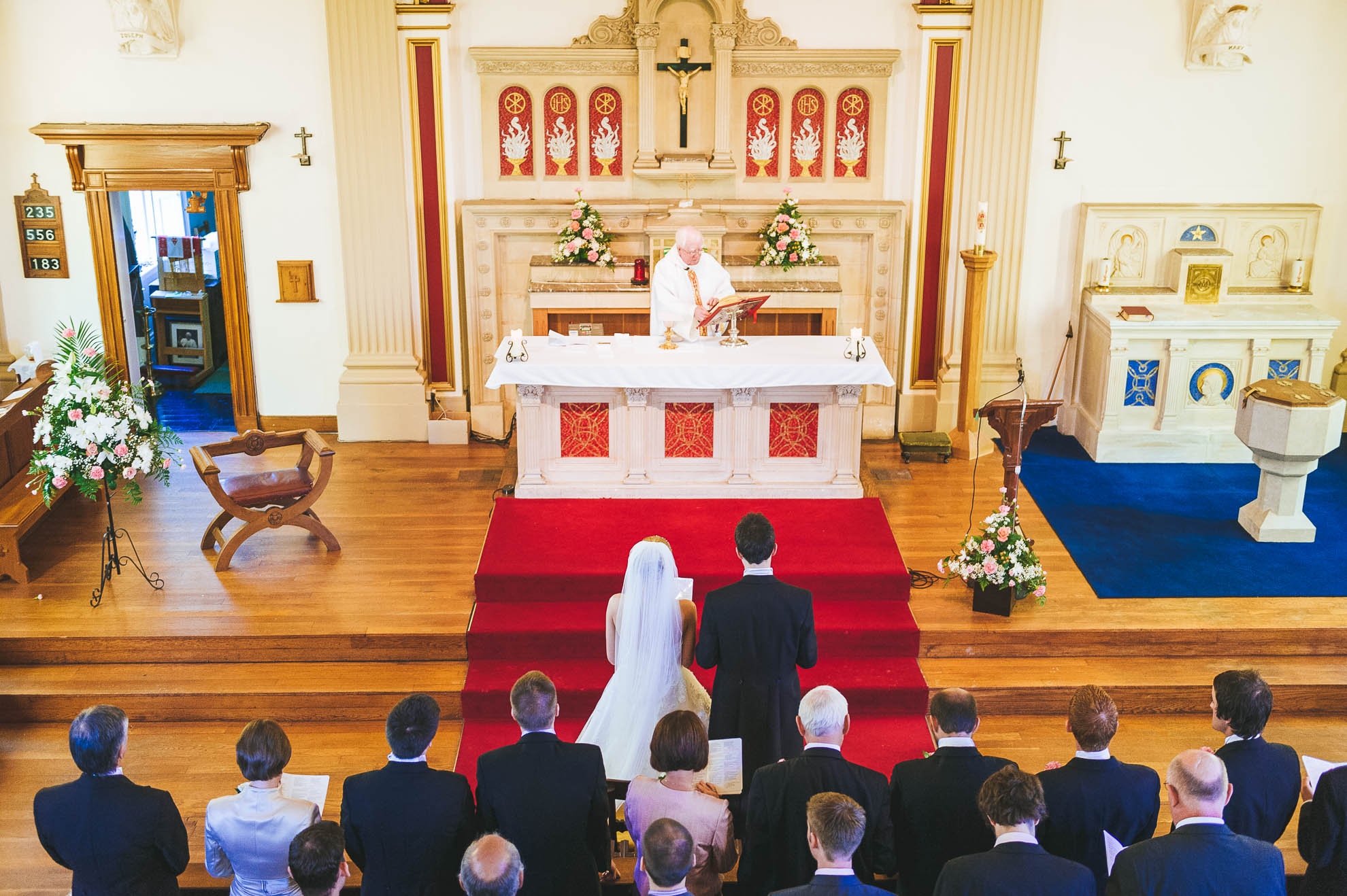 Overhead view of the ceremony