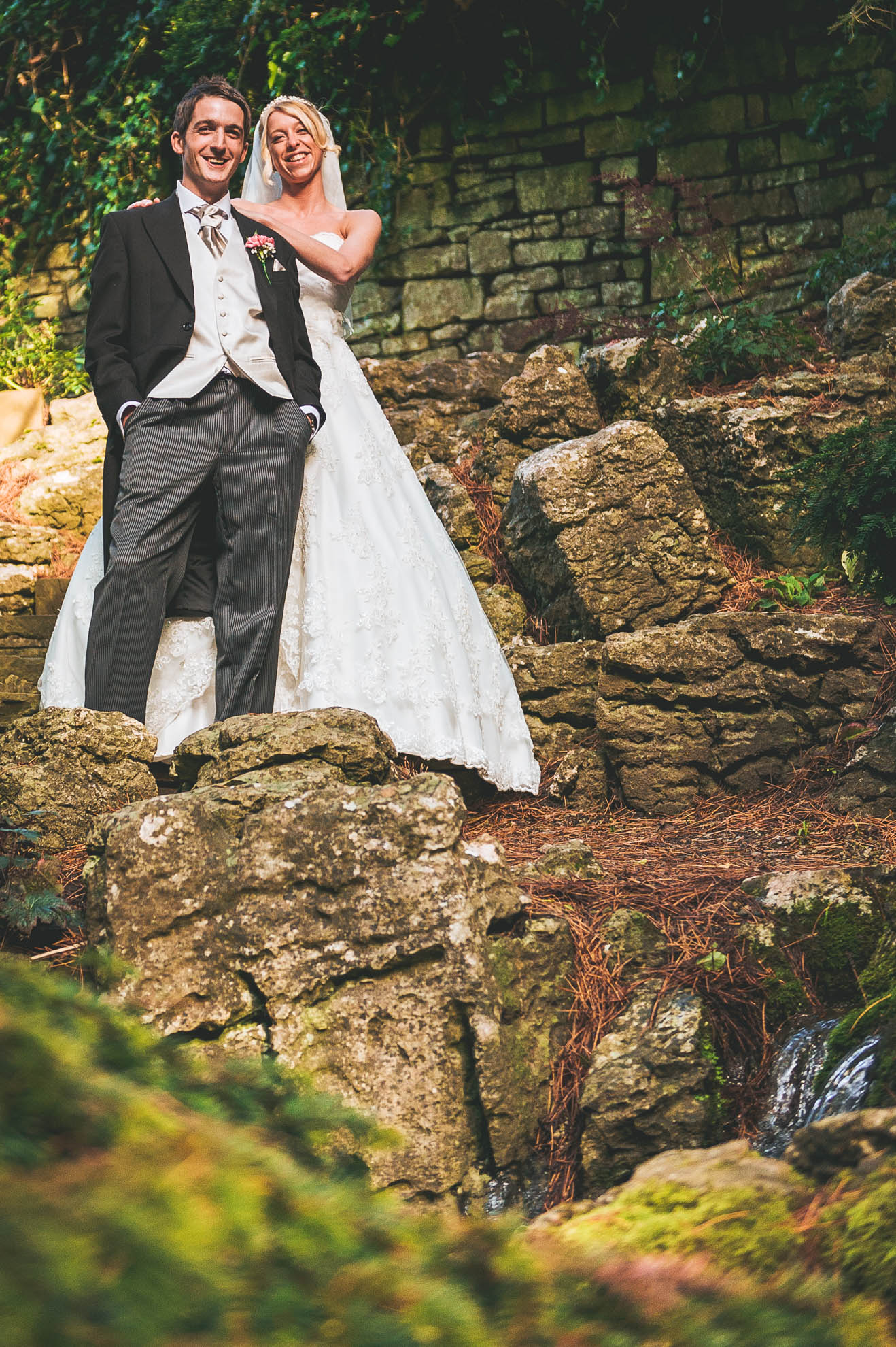 Portrait of bride and groom