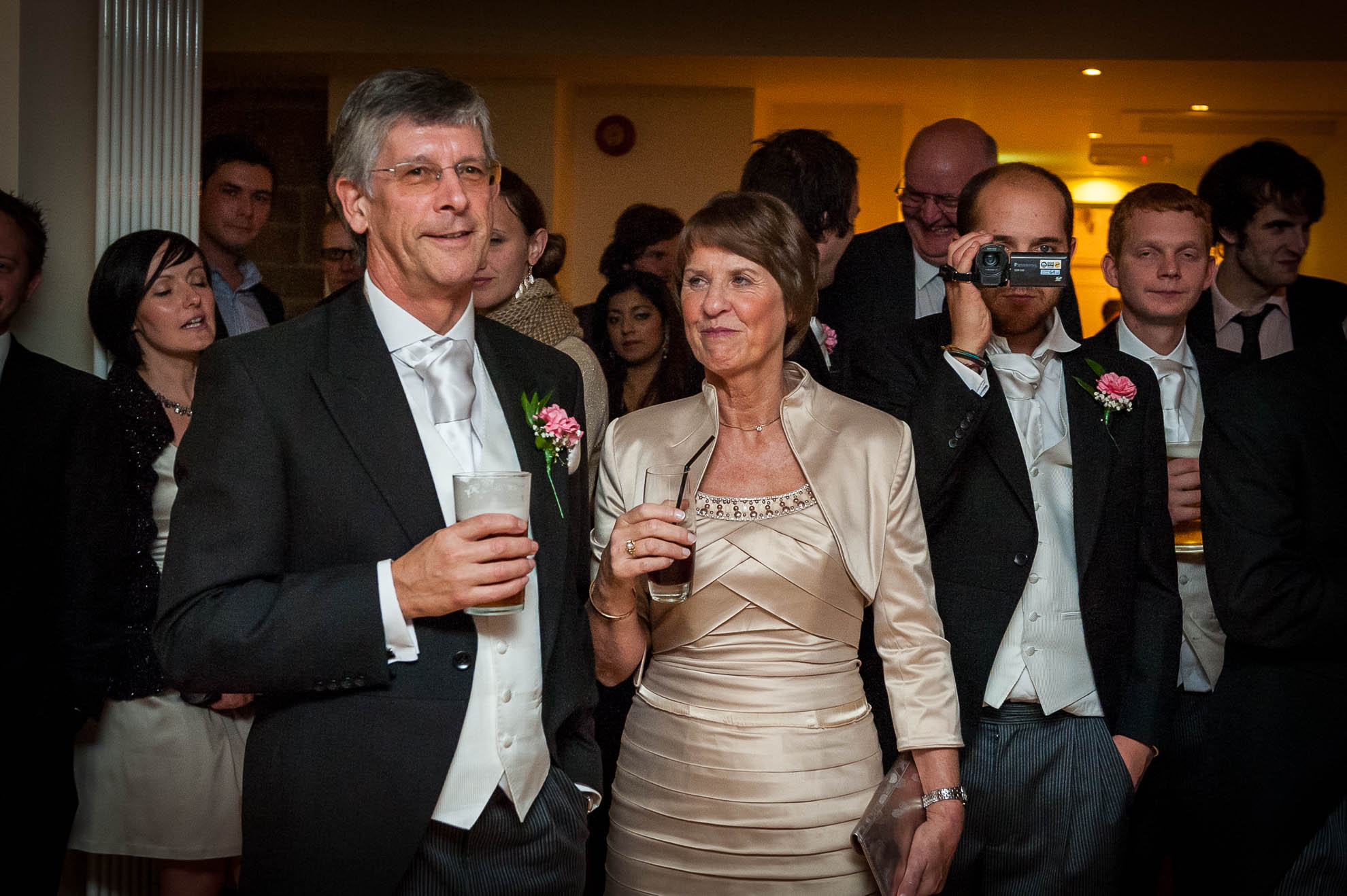 Brides mother and father watch the first dance