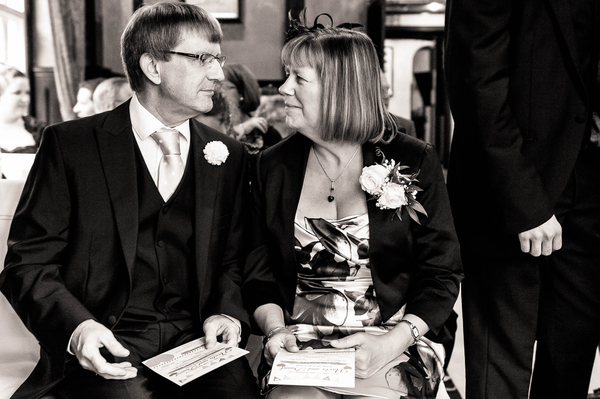 Grooms mum and dad have a moment