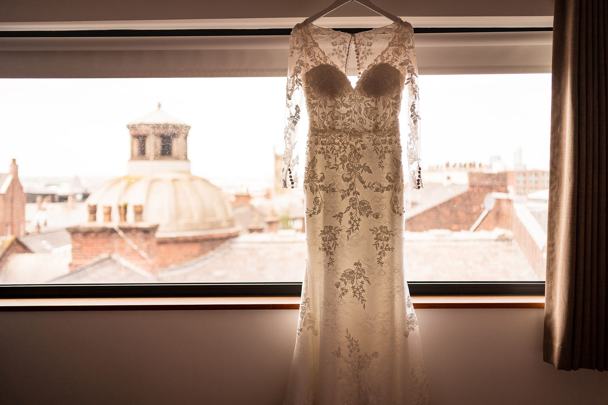 Brides wedding dress