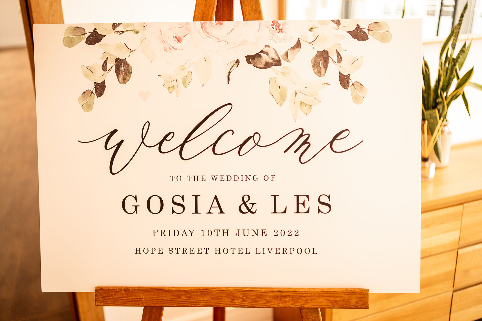 Wedding welcome sign