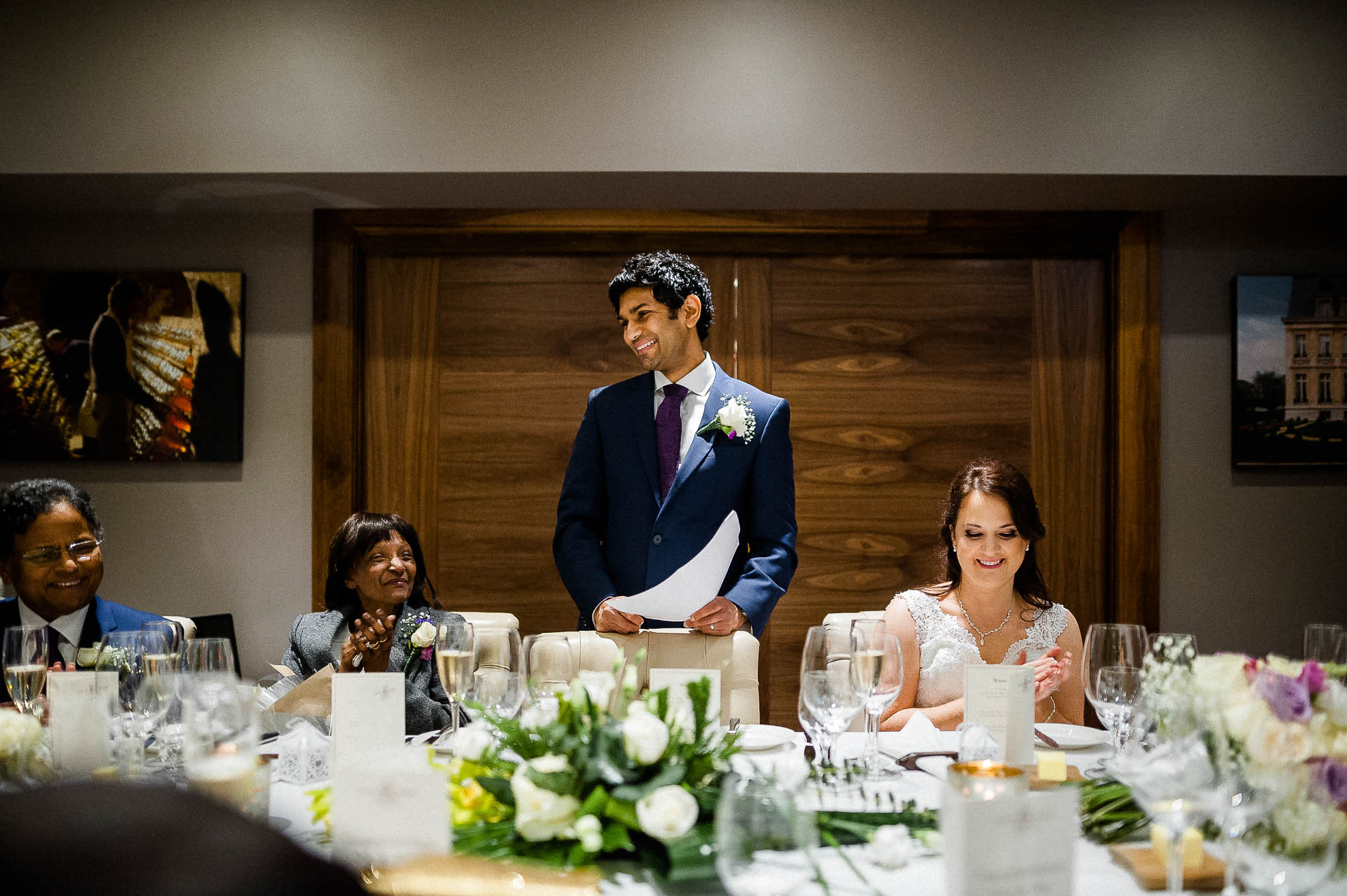 Groom gives his speech