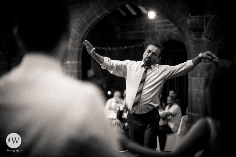 Father of the groom dancing