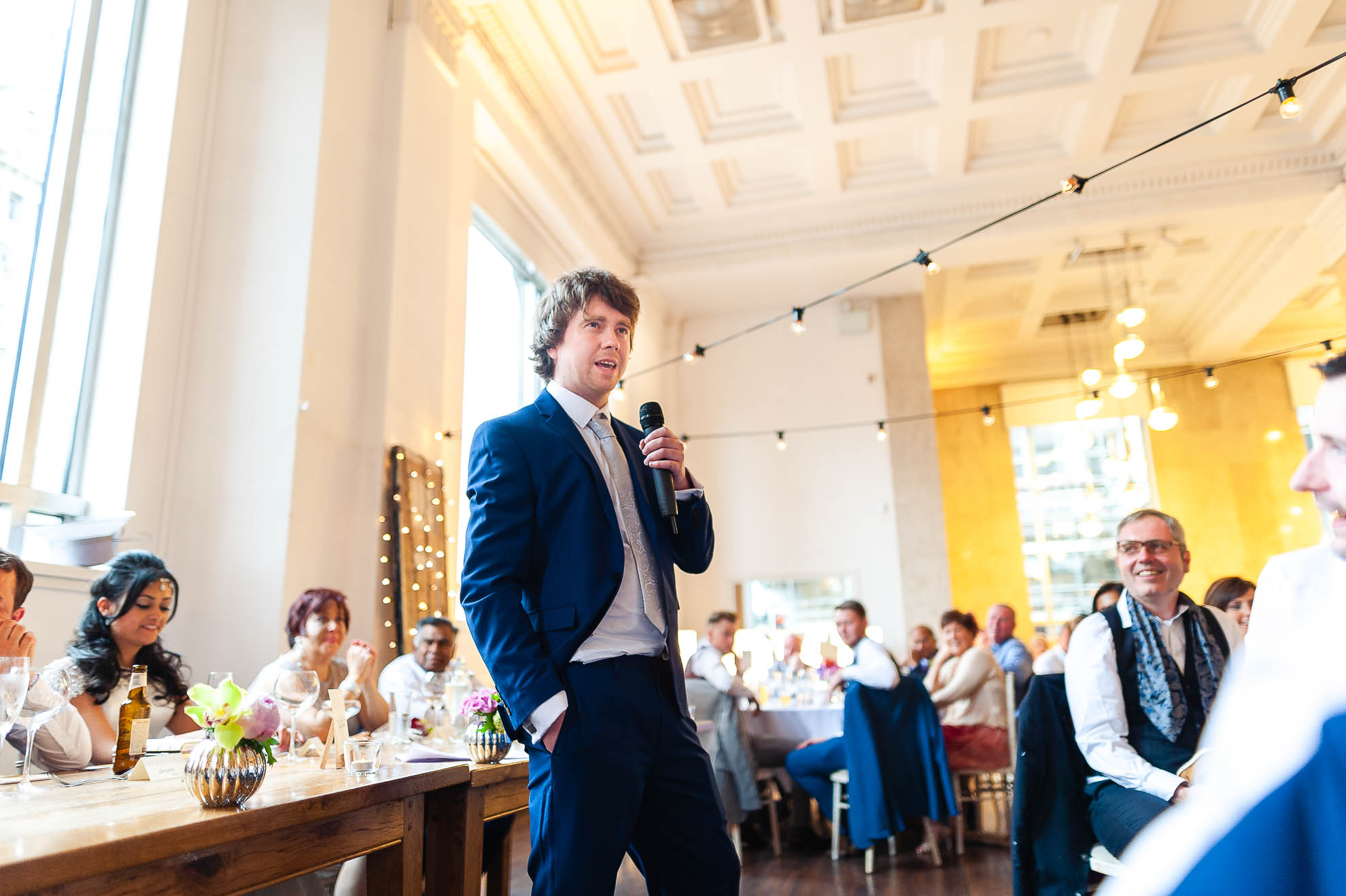 Best man gives his speech