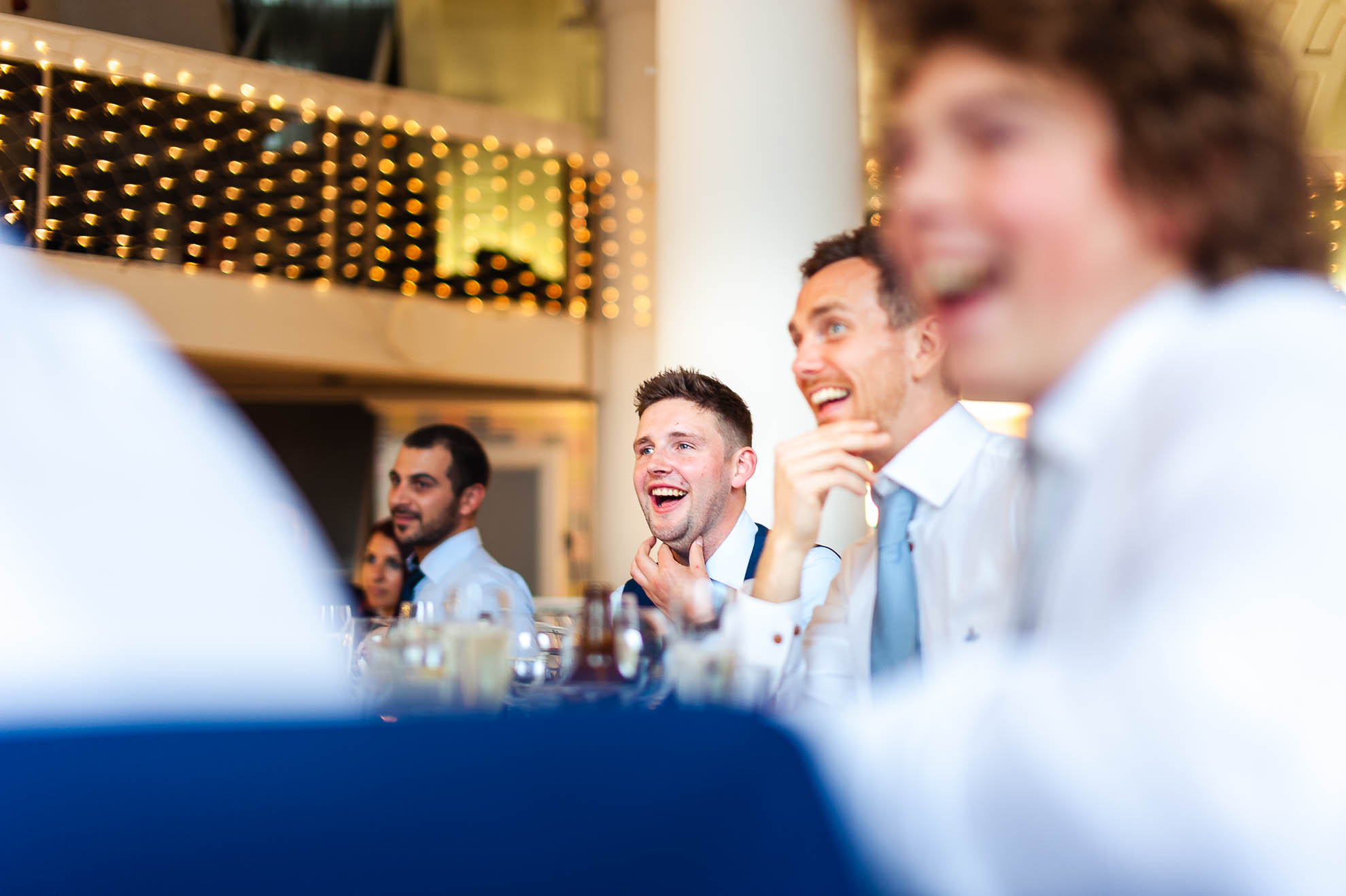 guests laugh at best mans speech