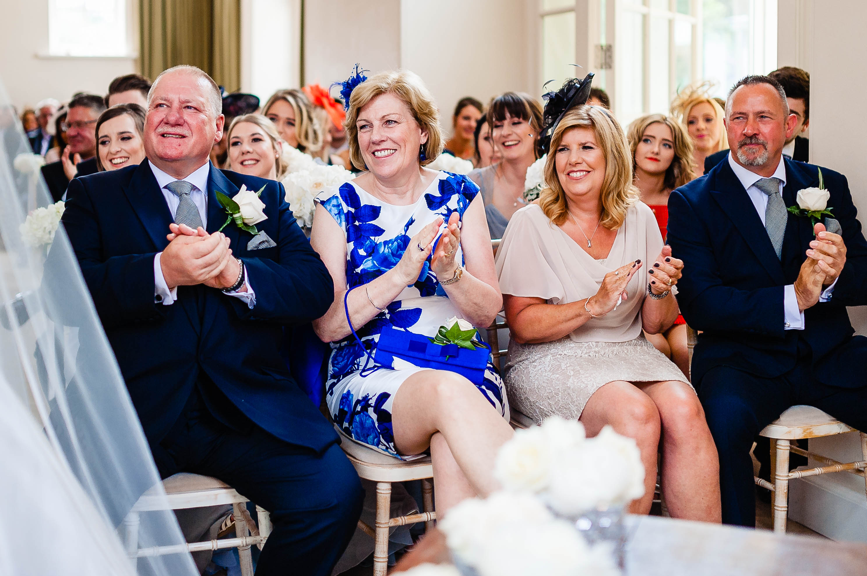Brides family congratulate the happy couple