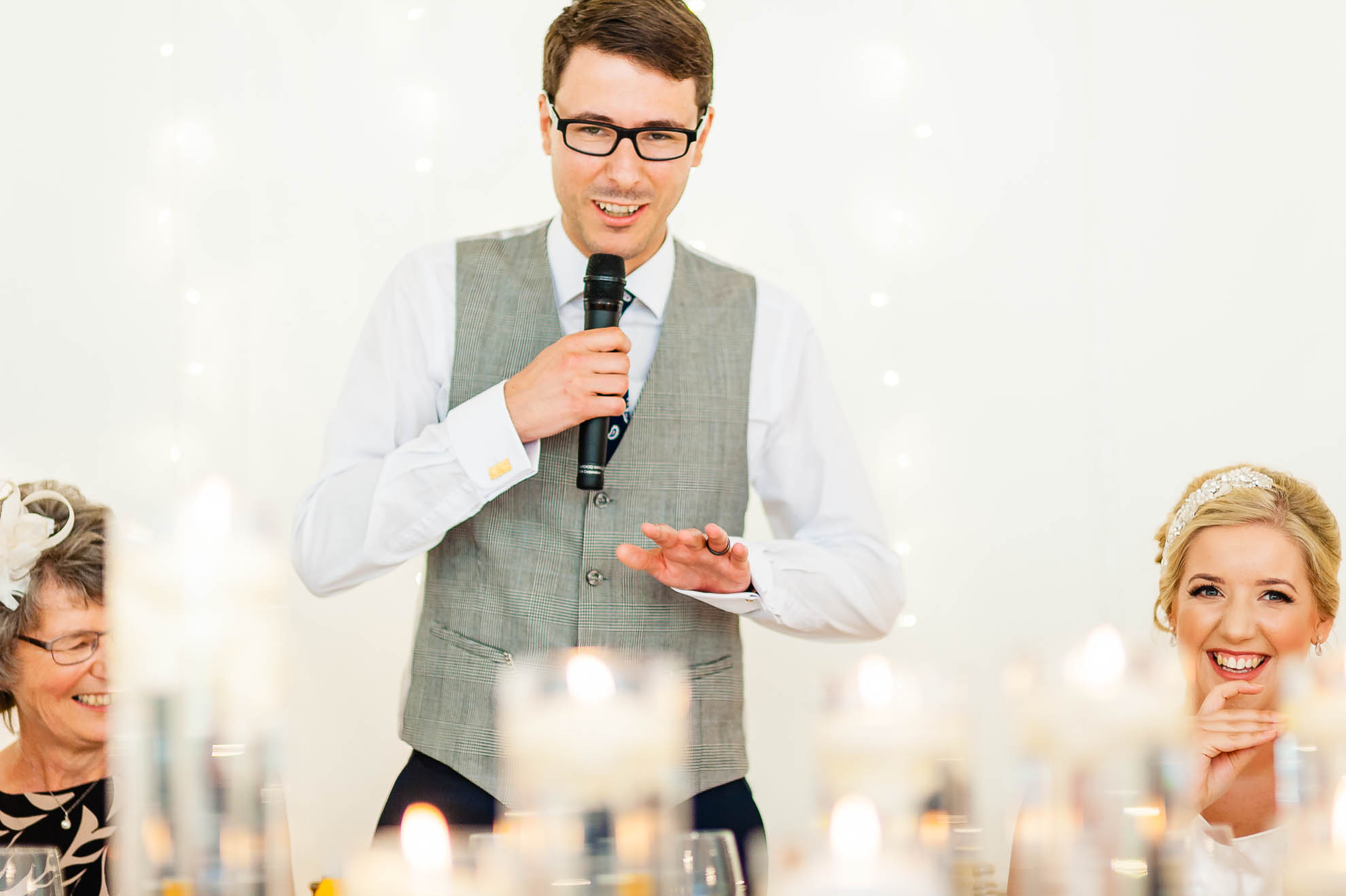 Groom gives his speech