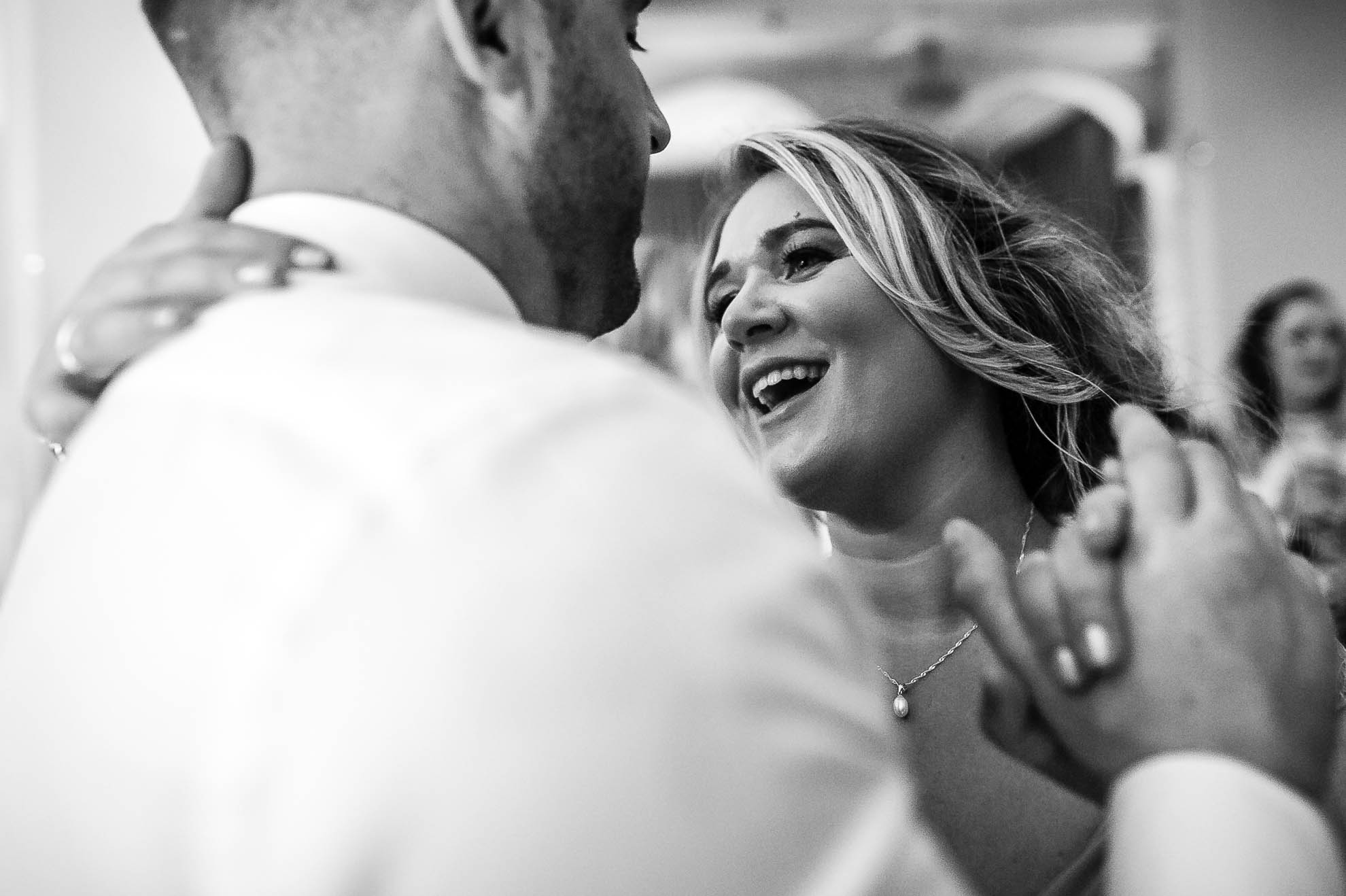 Bridesmaid dancing with her partner