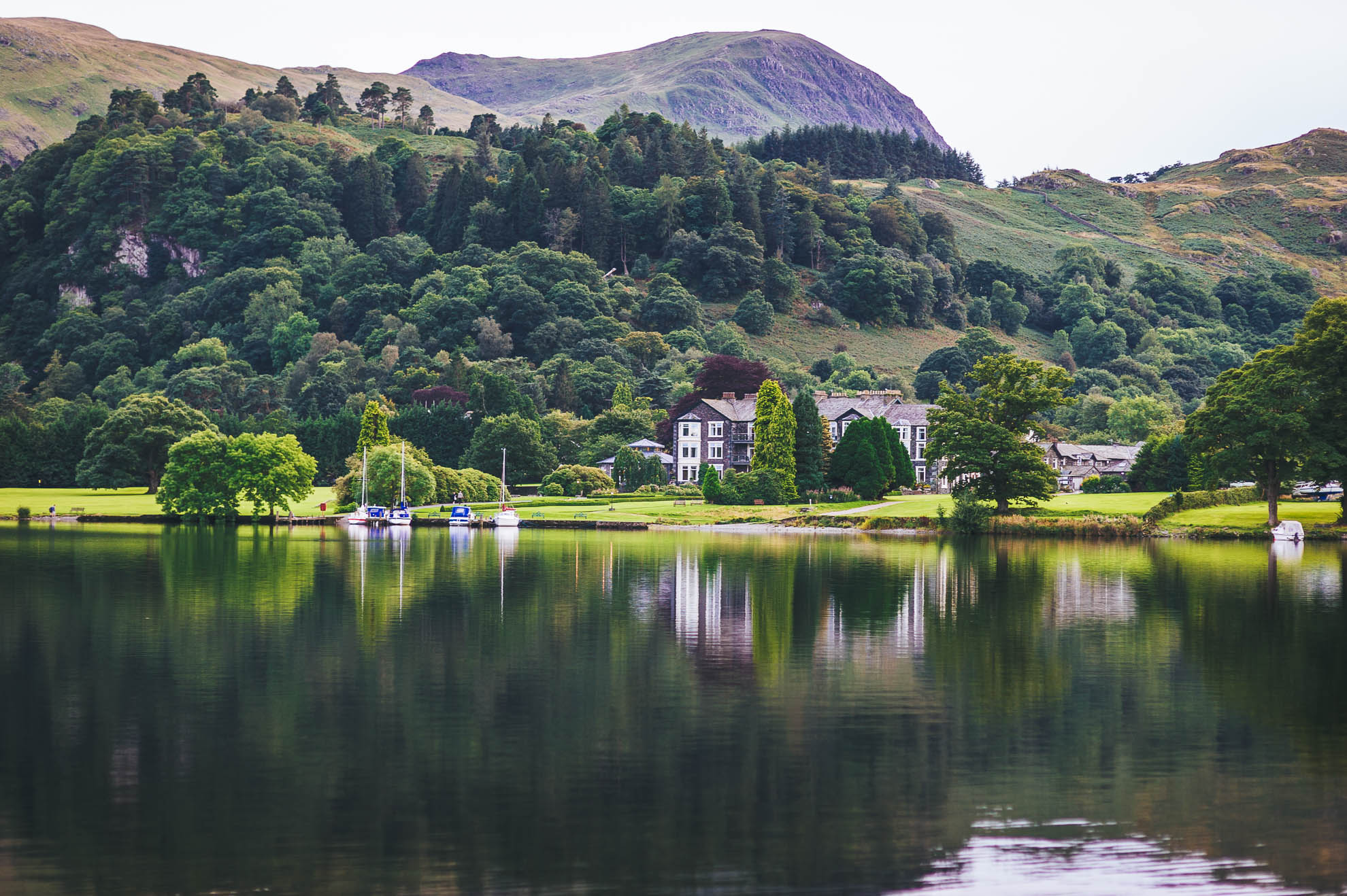 Inn on the lake view from Lake Ullswater