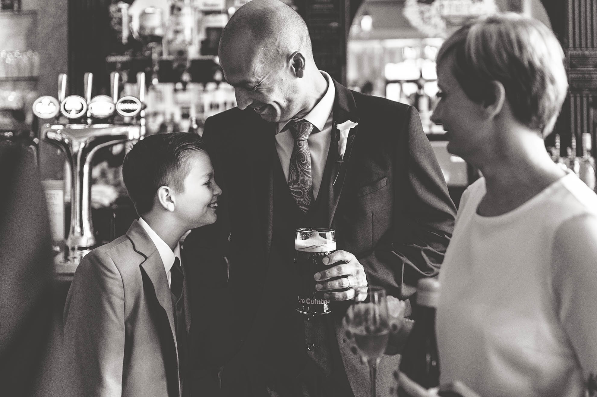 boy with his father
