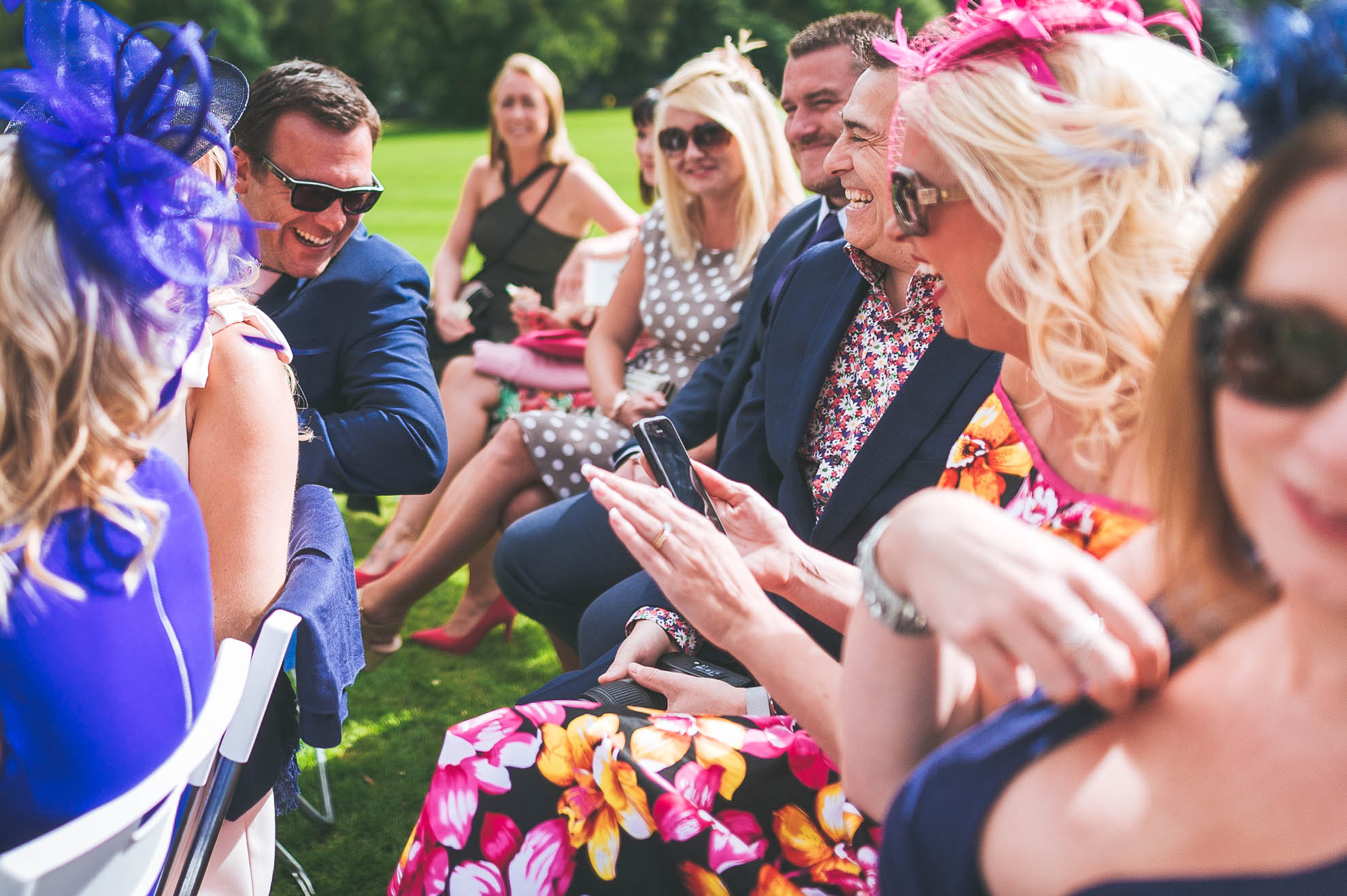 Guests share a joke