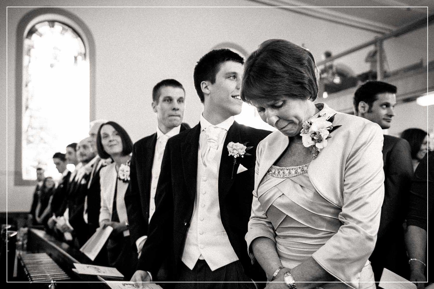 mum gets upset as her daughter walks up the aisle