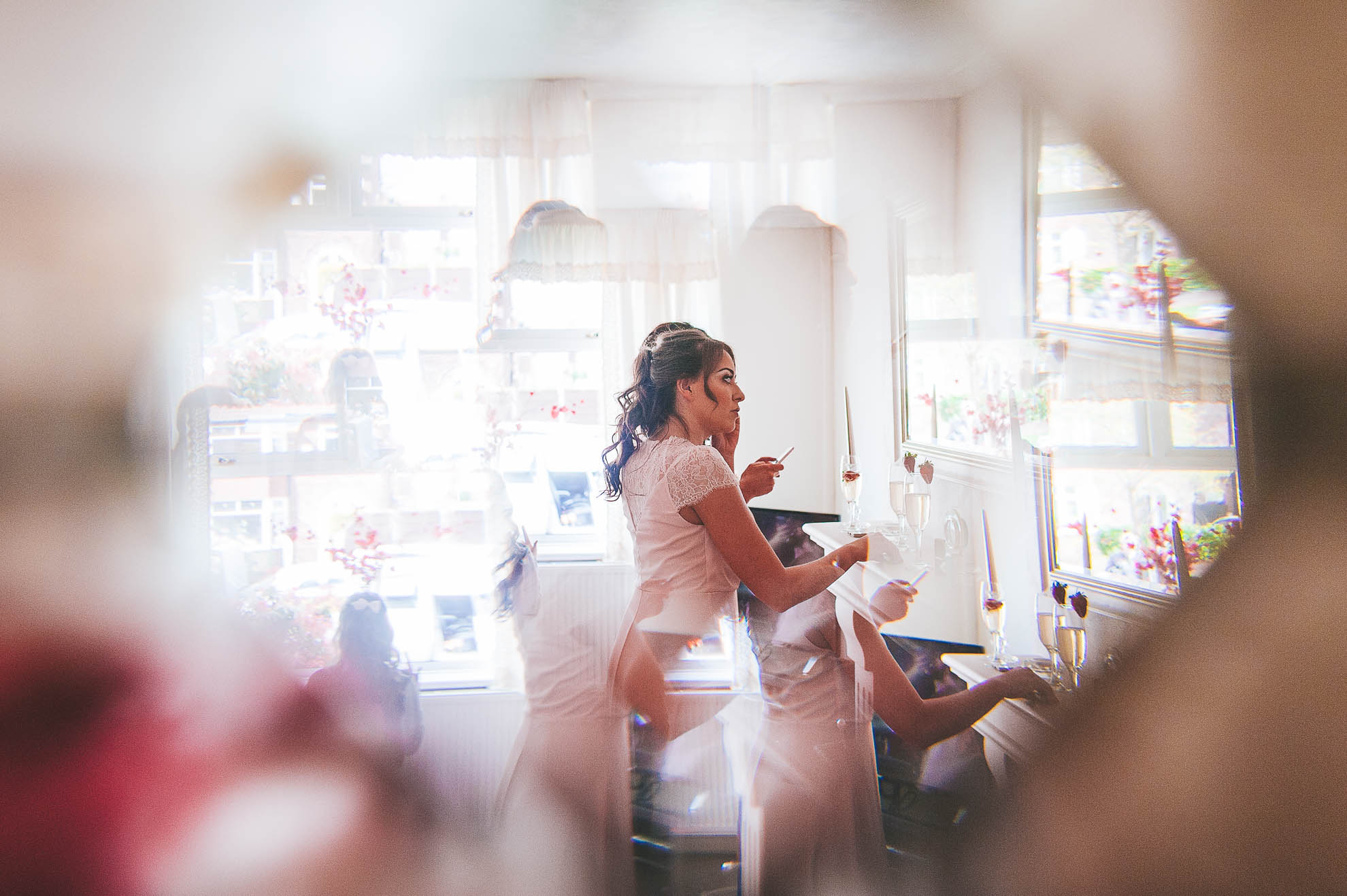 Bridesmaids getting ready for the big day
