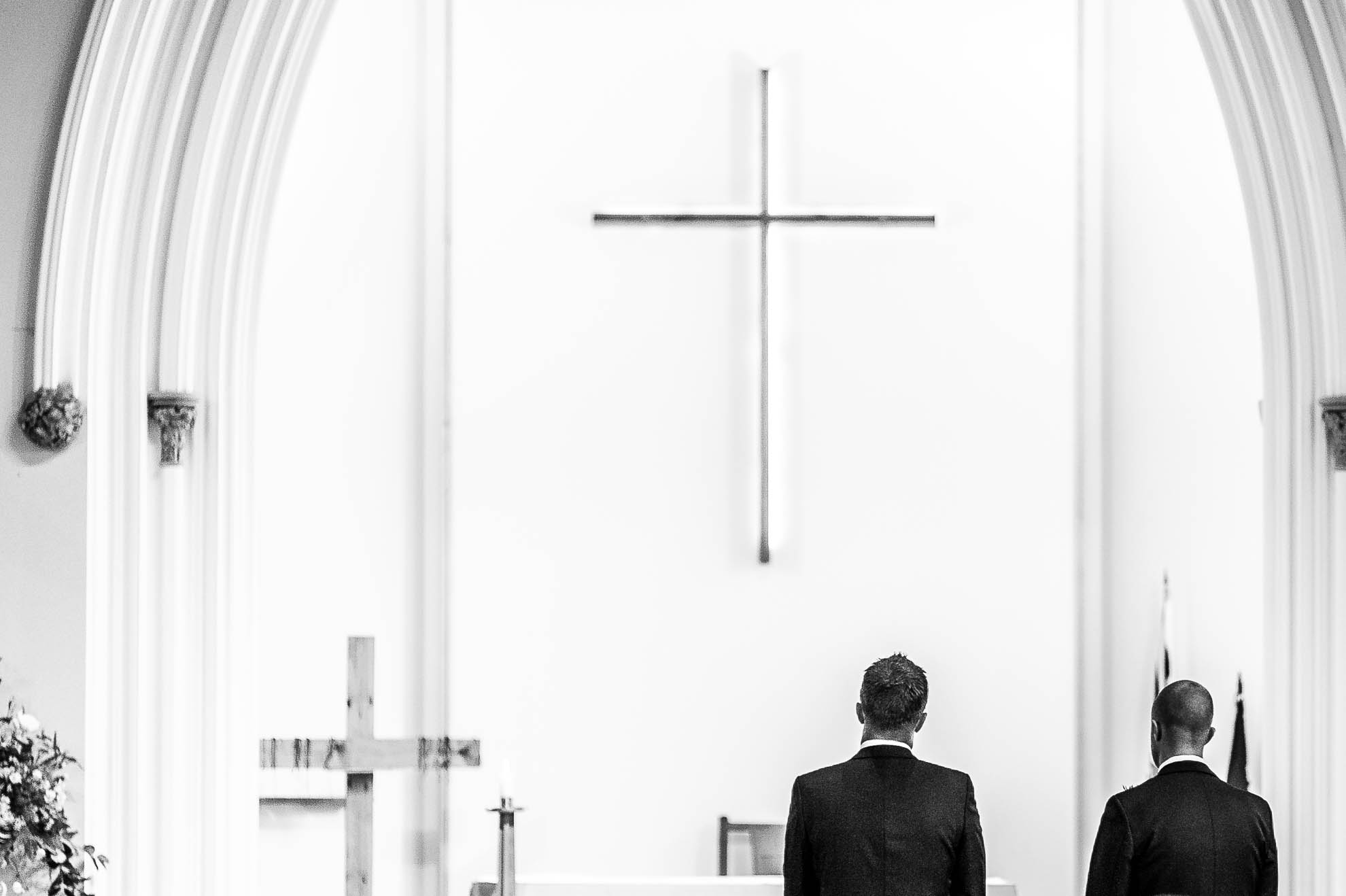 Groom Waits in church 