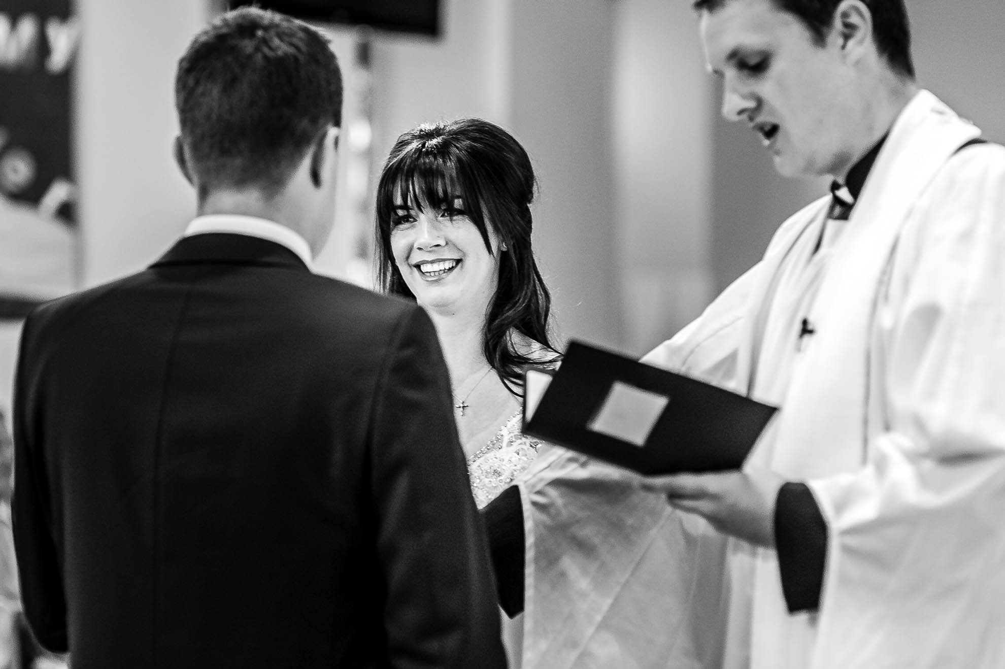 The bride and groom say their vows