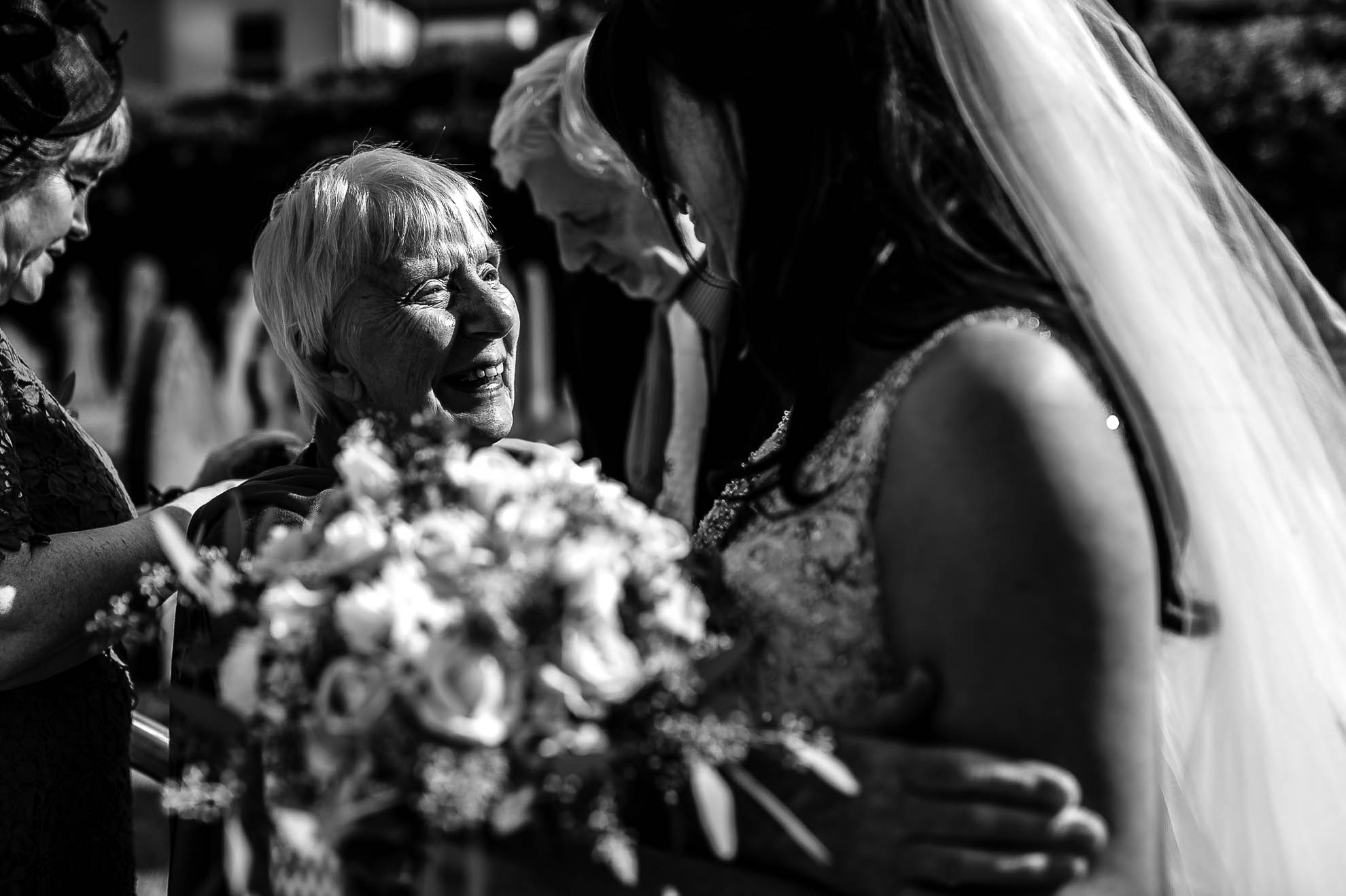 grandmother of the bride congratulates her