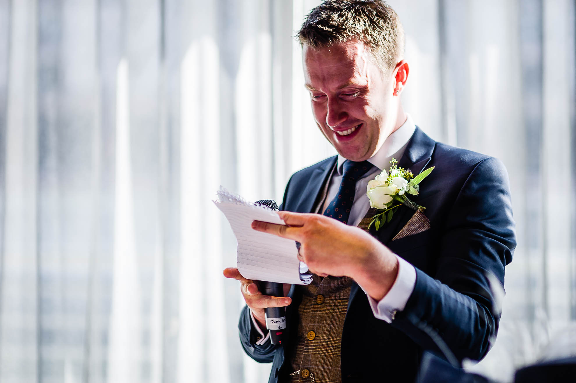 Groom gives his speech