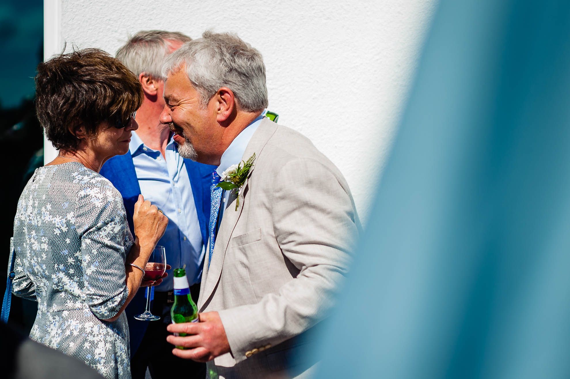 Guests sharing a joke