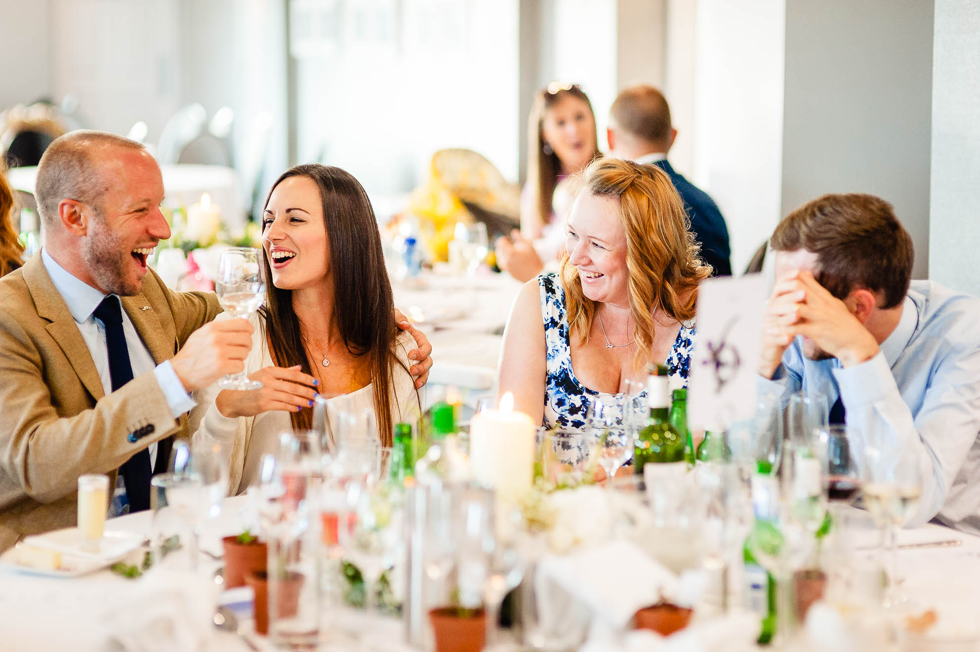 Guests share a joke