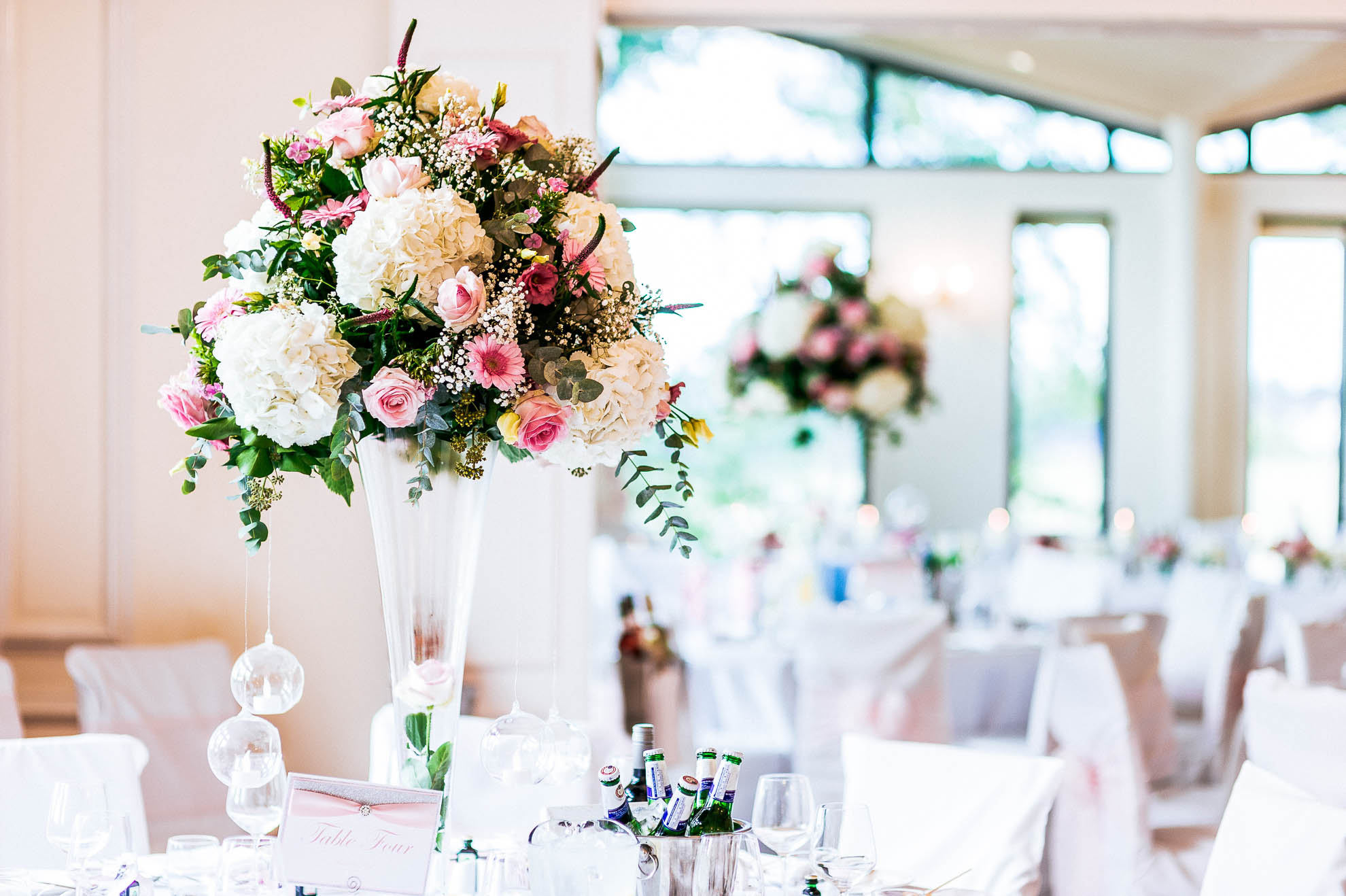 flowers on table