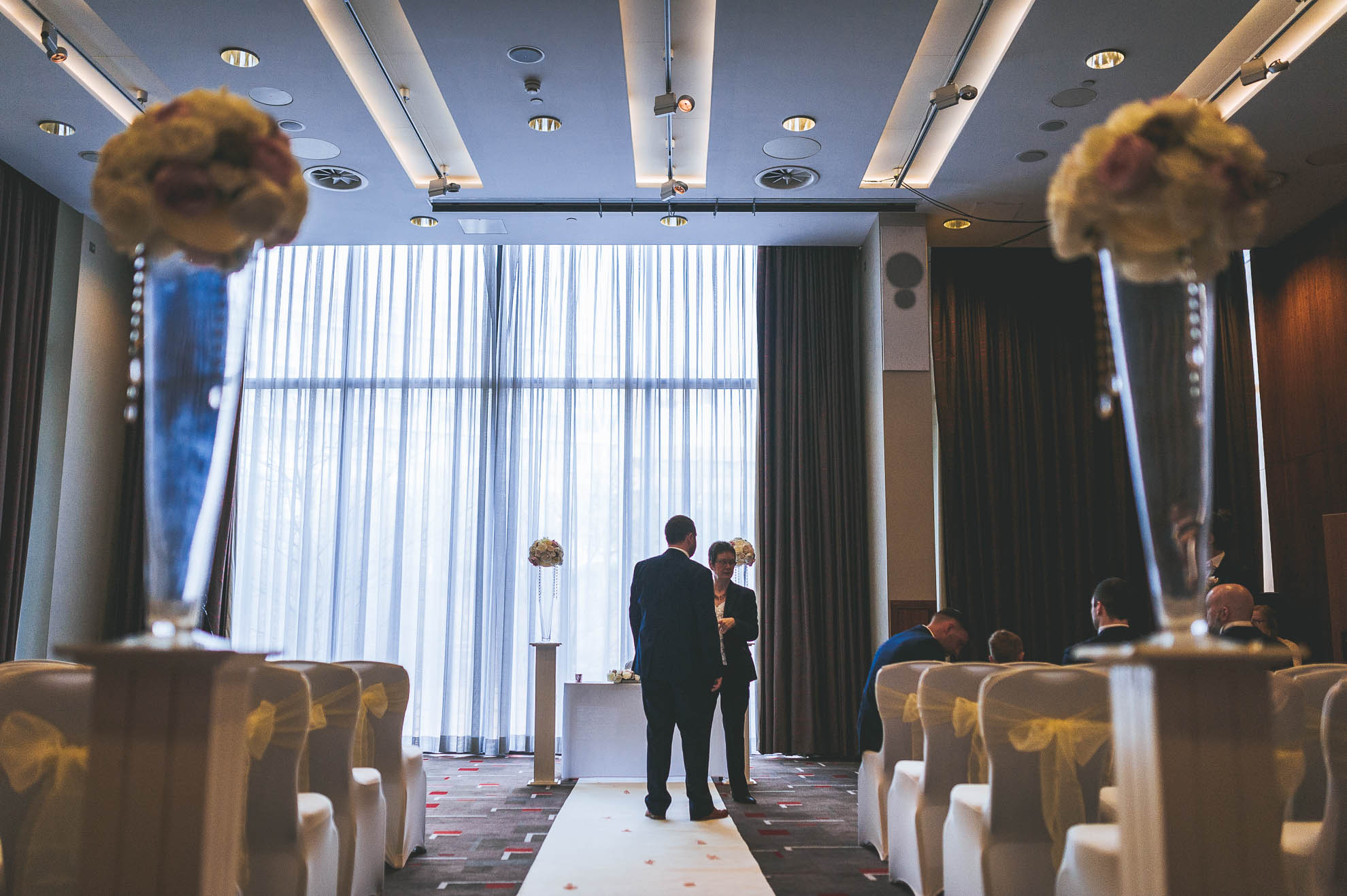 groom waits for his bride