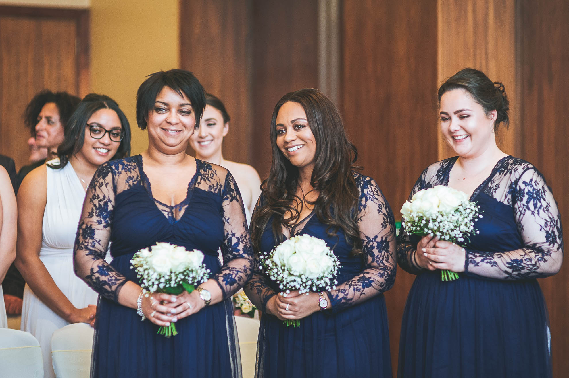 bridesmaids smile