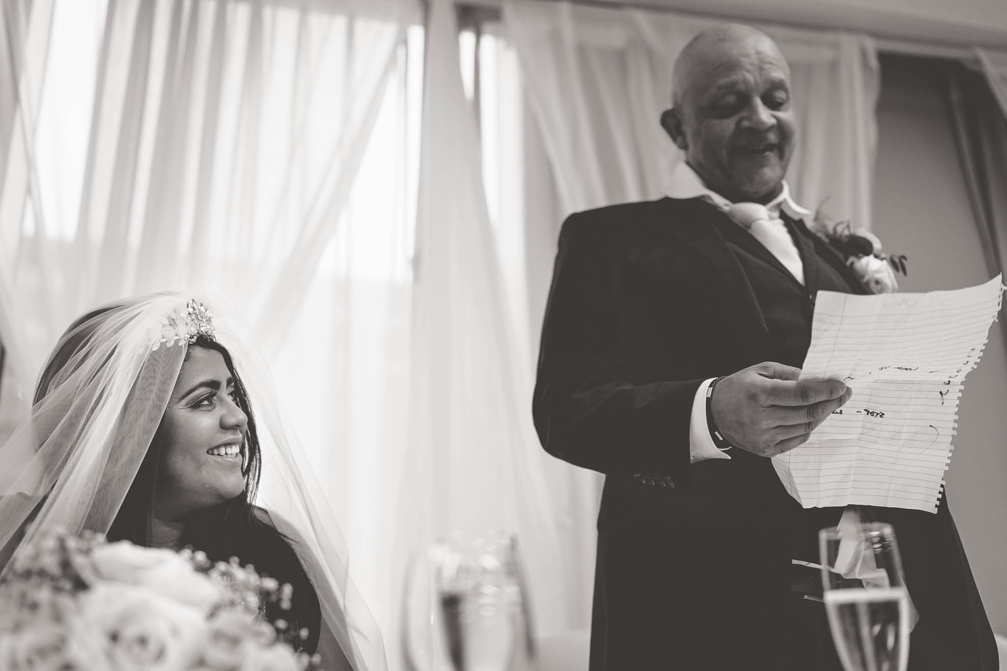 father of the bride gives his speech