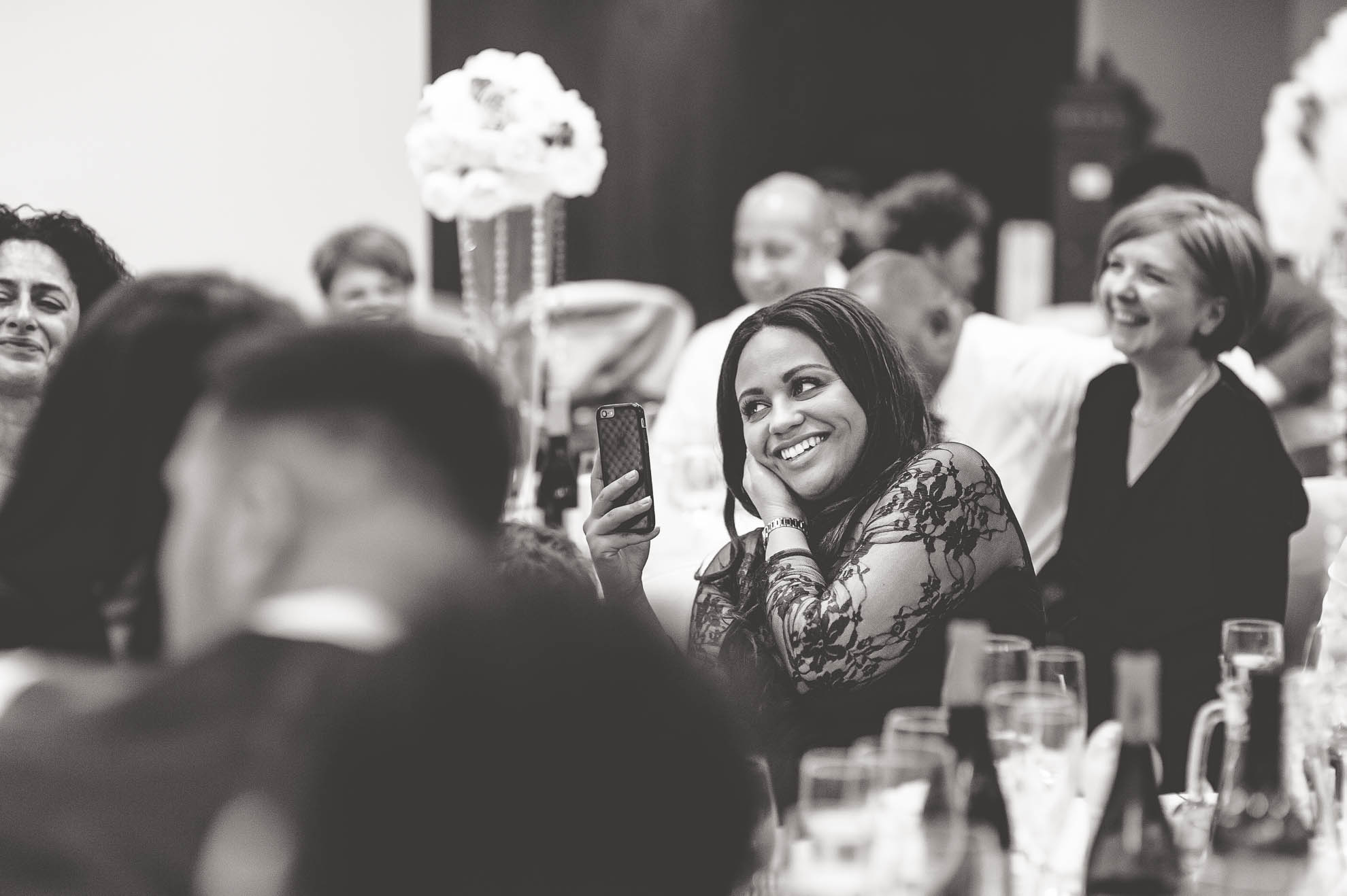 bridesmaid laughs