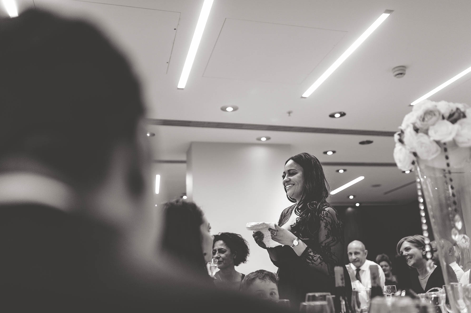 bridesmaid gives speech