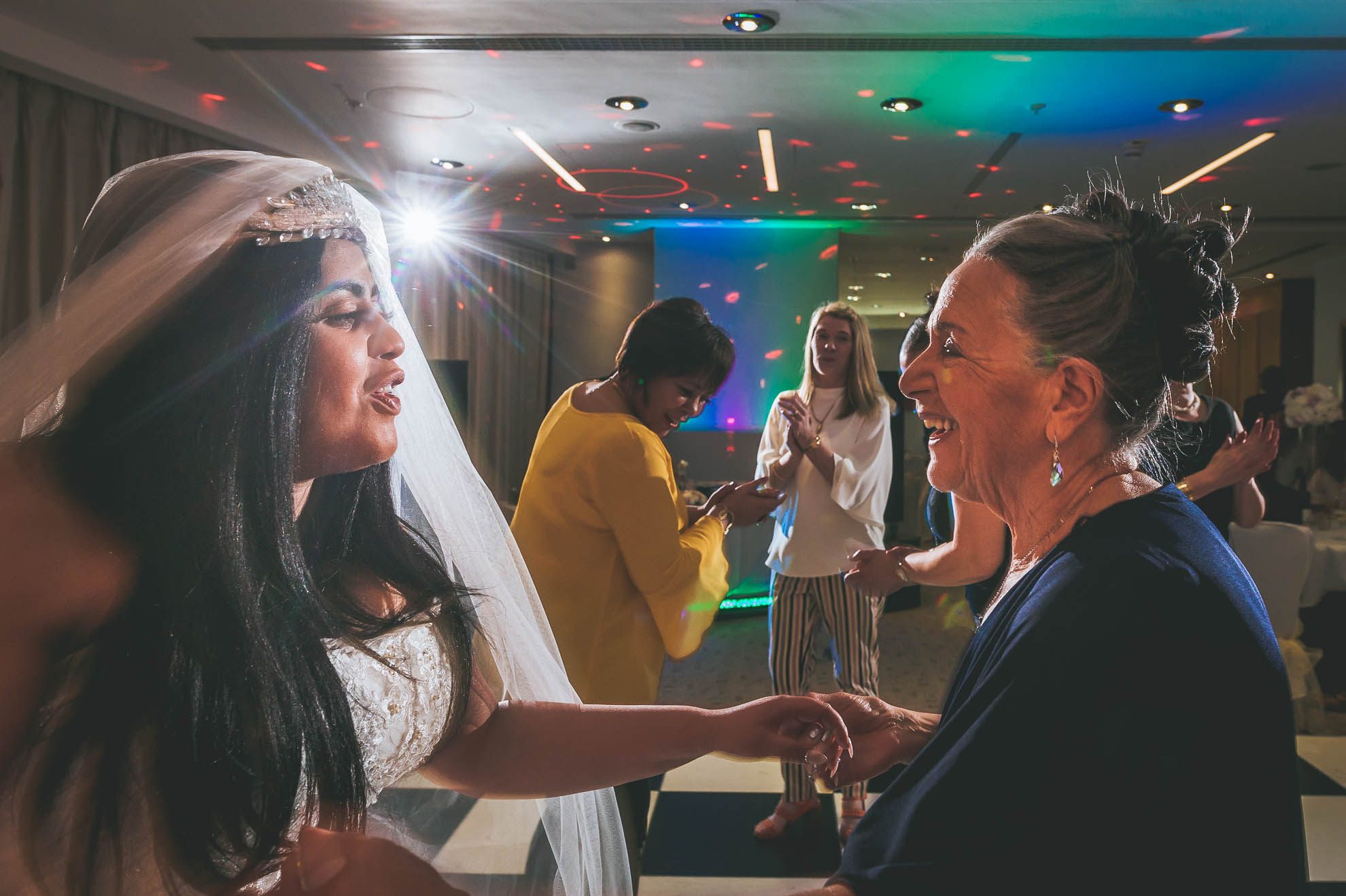 bride dances with her grandmother