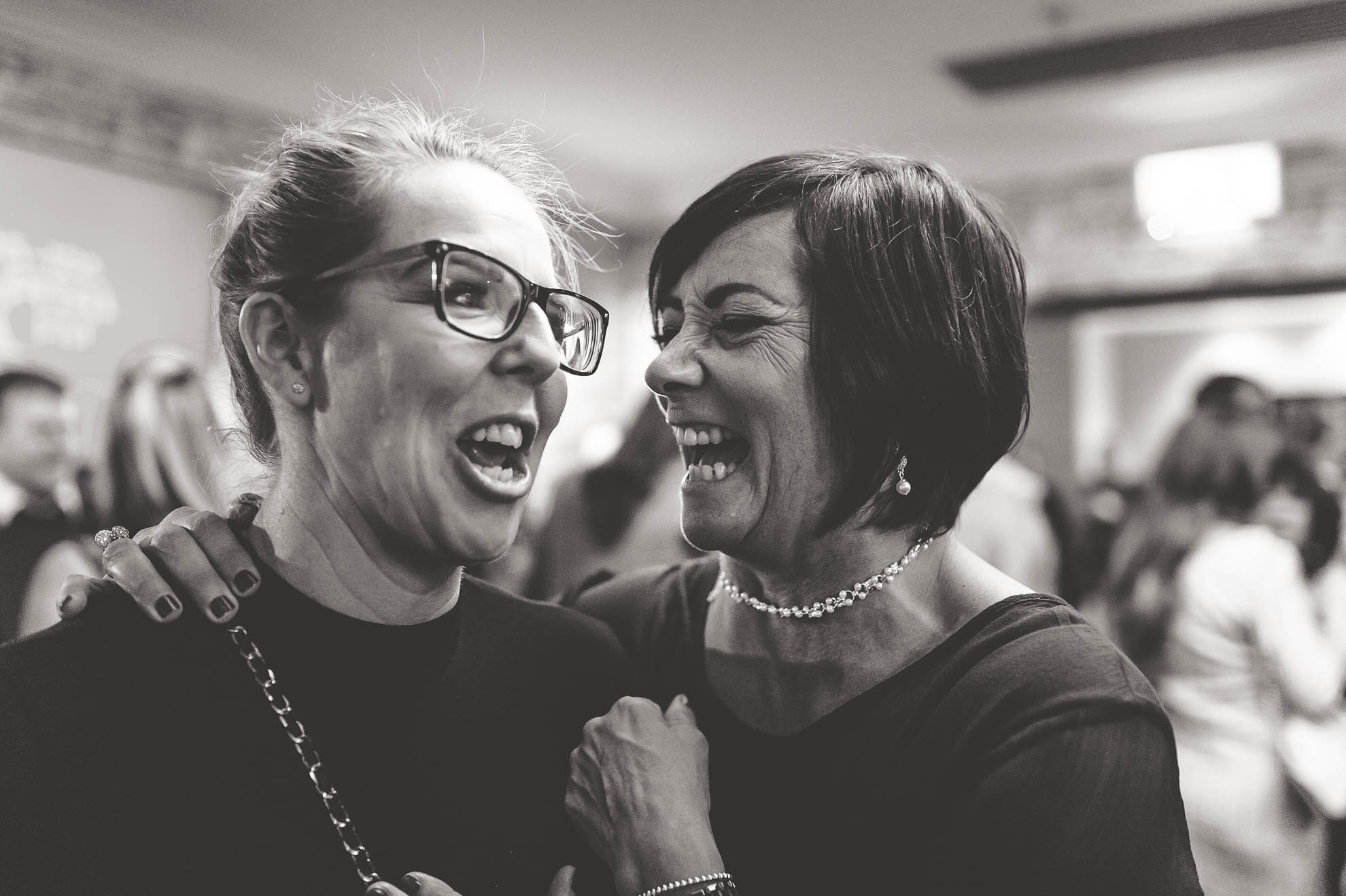 guests share a joke