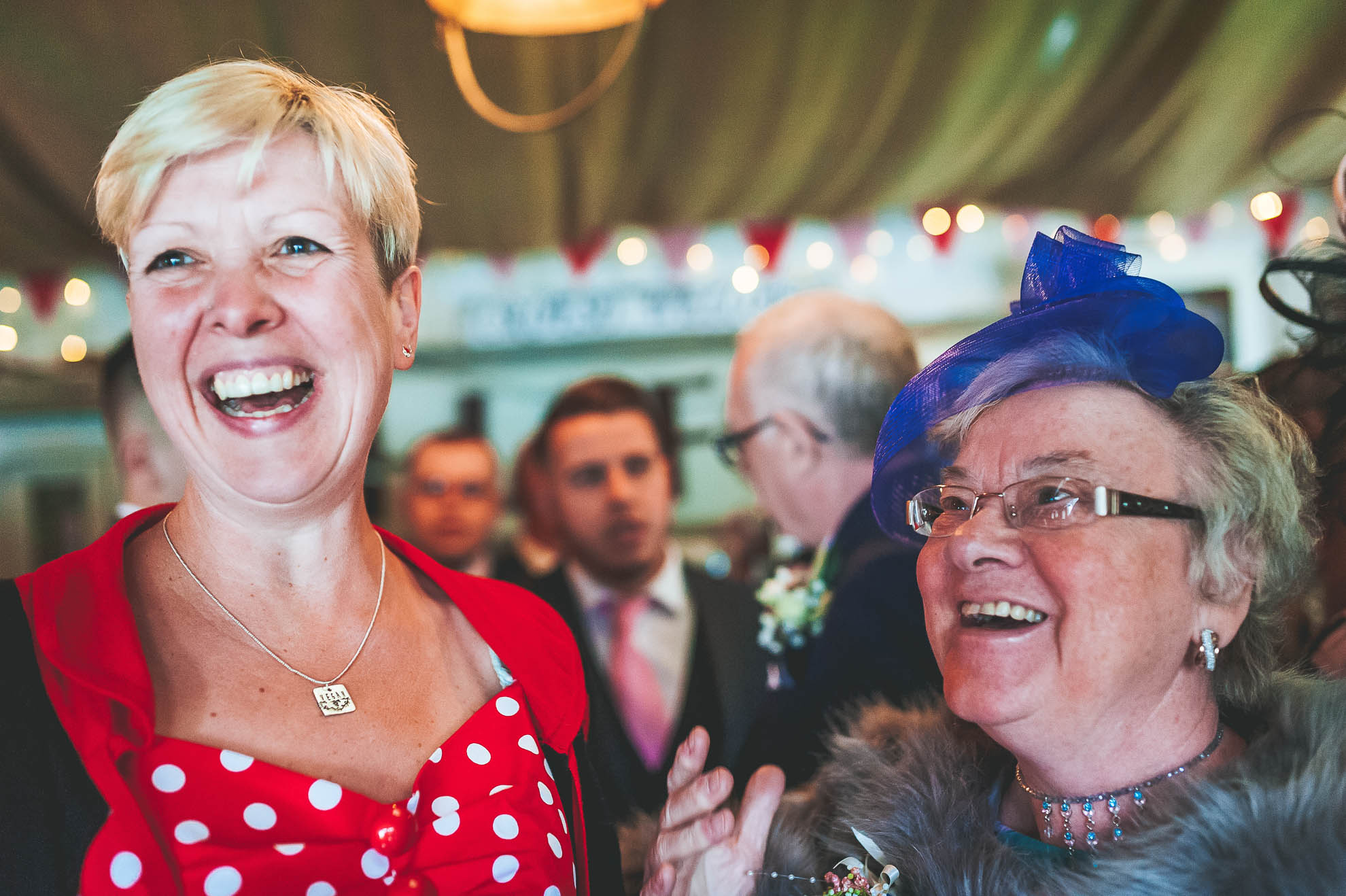 guests share a joke