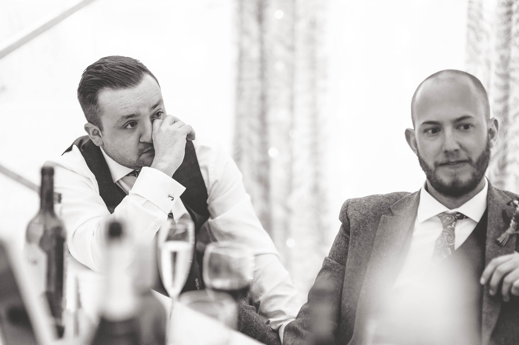 Best man wipes away a tear