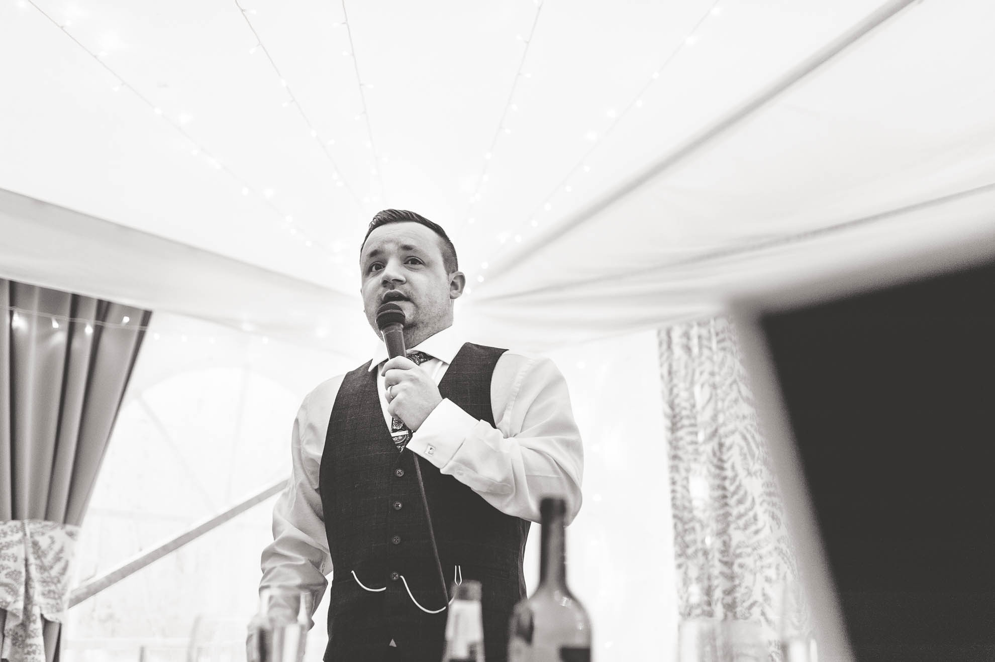 Groom gives his speech