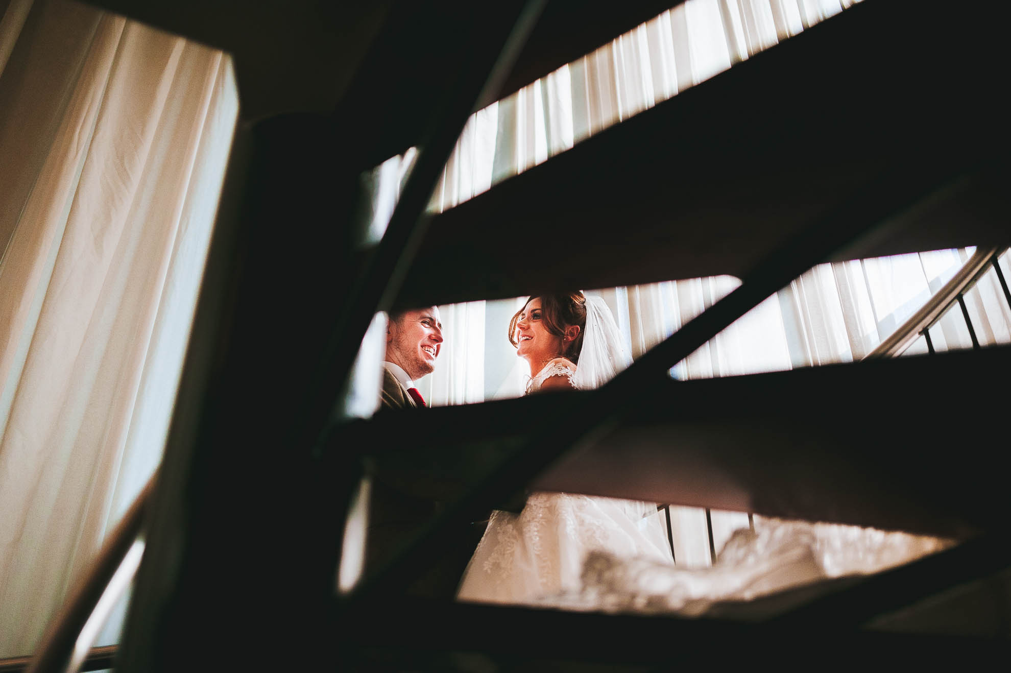 newly weds share a joke
