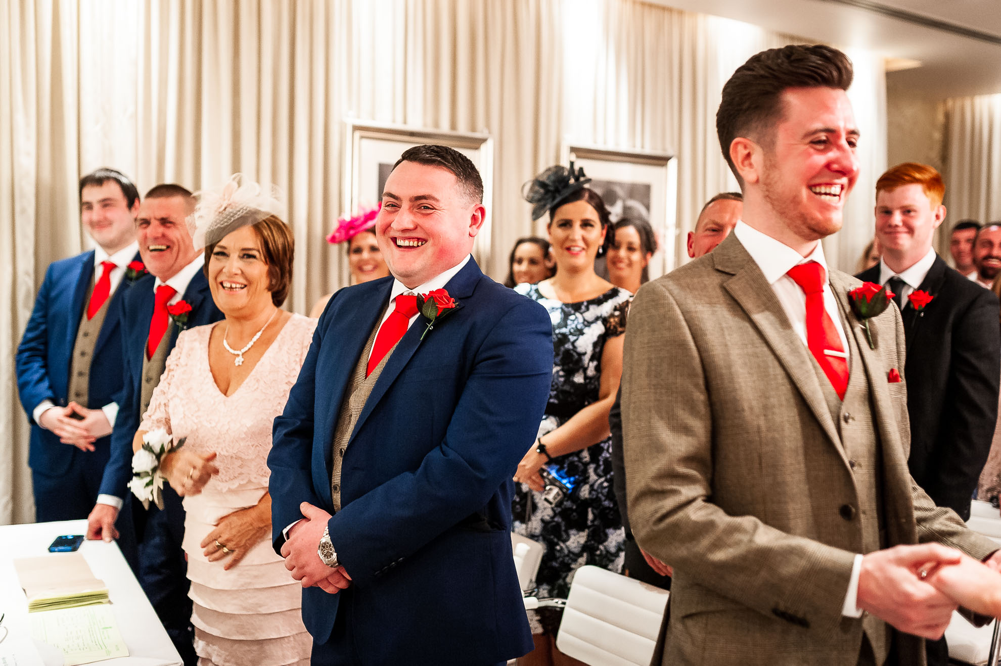 Best man and Grooms mum share a joke