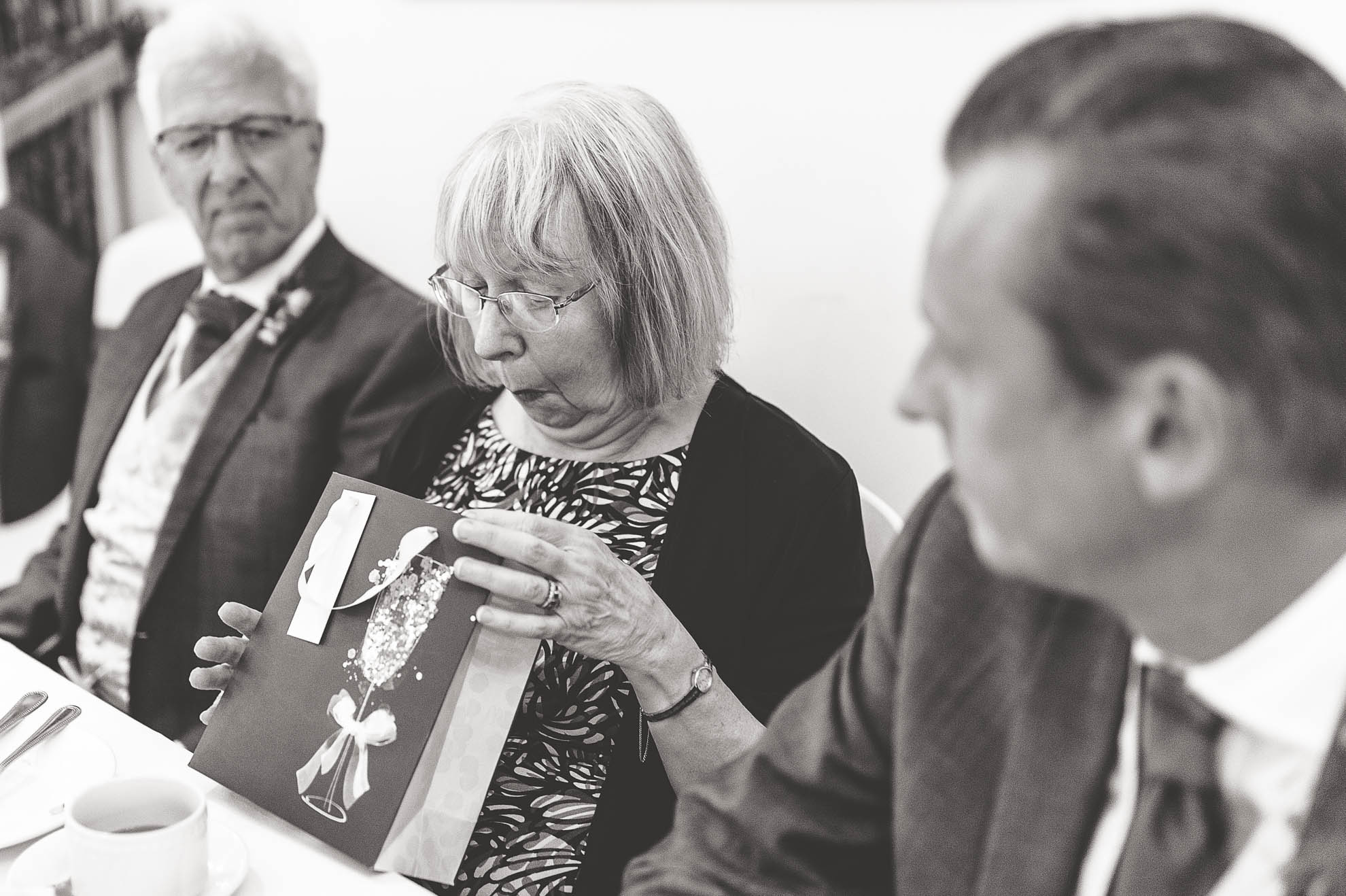 Mother of the groom surprised by her gift