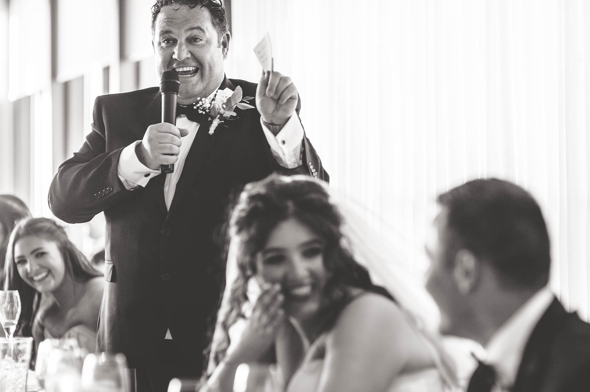 Father of the groom gives his speech