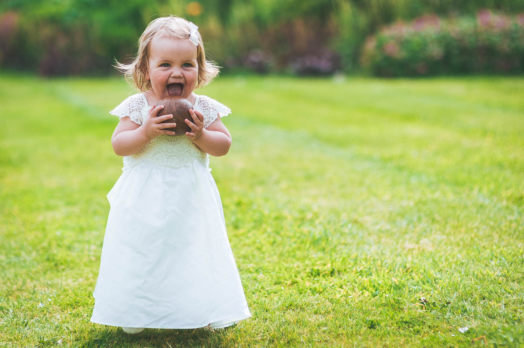 Little girl laughing