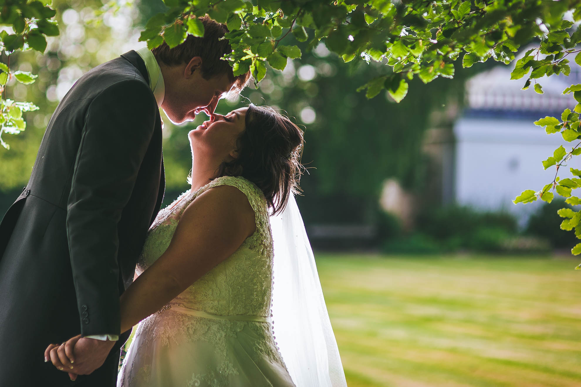 Portrait of bride and groom