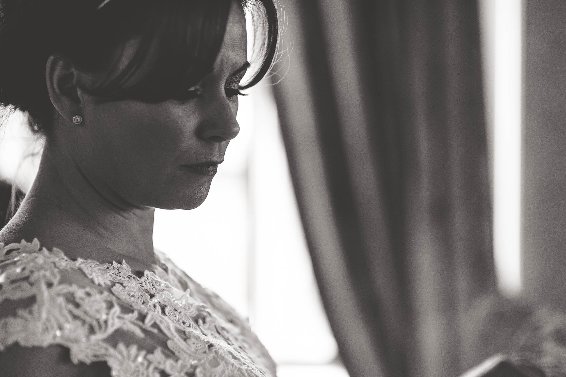Bride getting ready