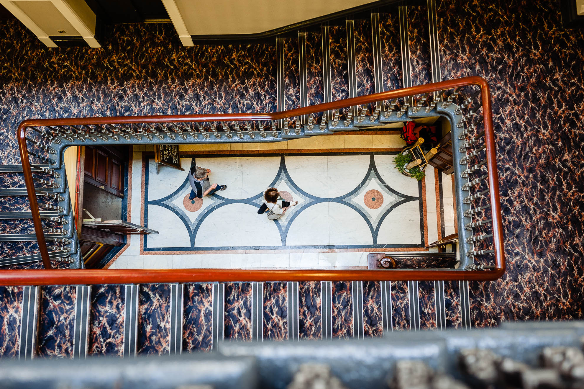Drinks reception White Wolf staircase