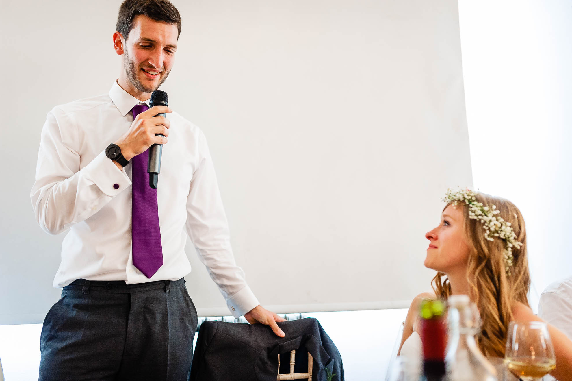 Groom gives his speech