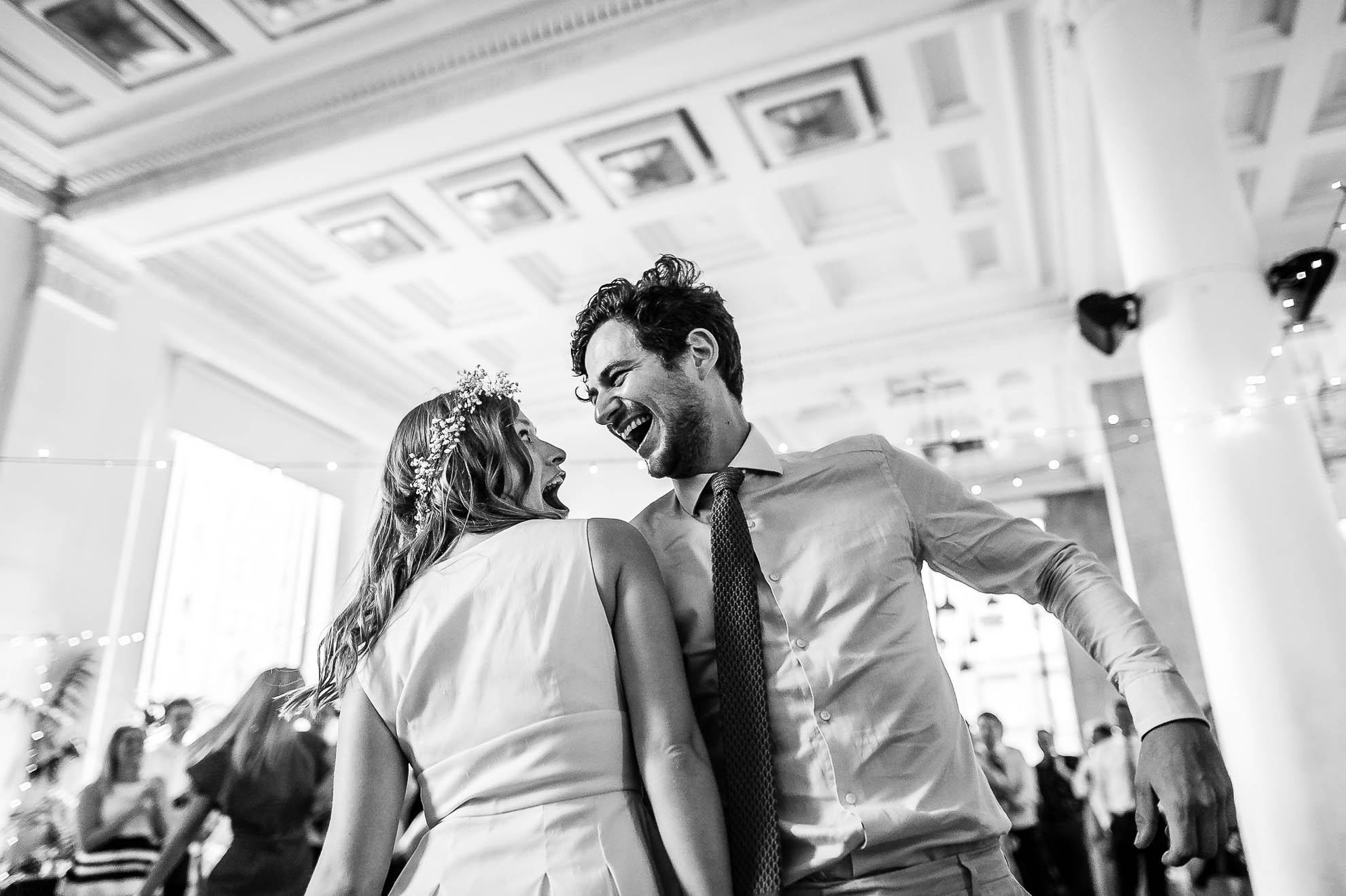 Bride and guest Ceilidh dancing