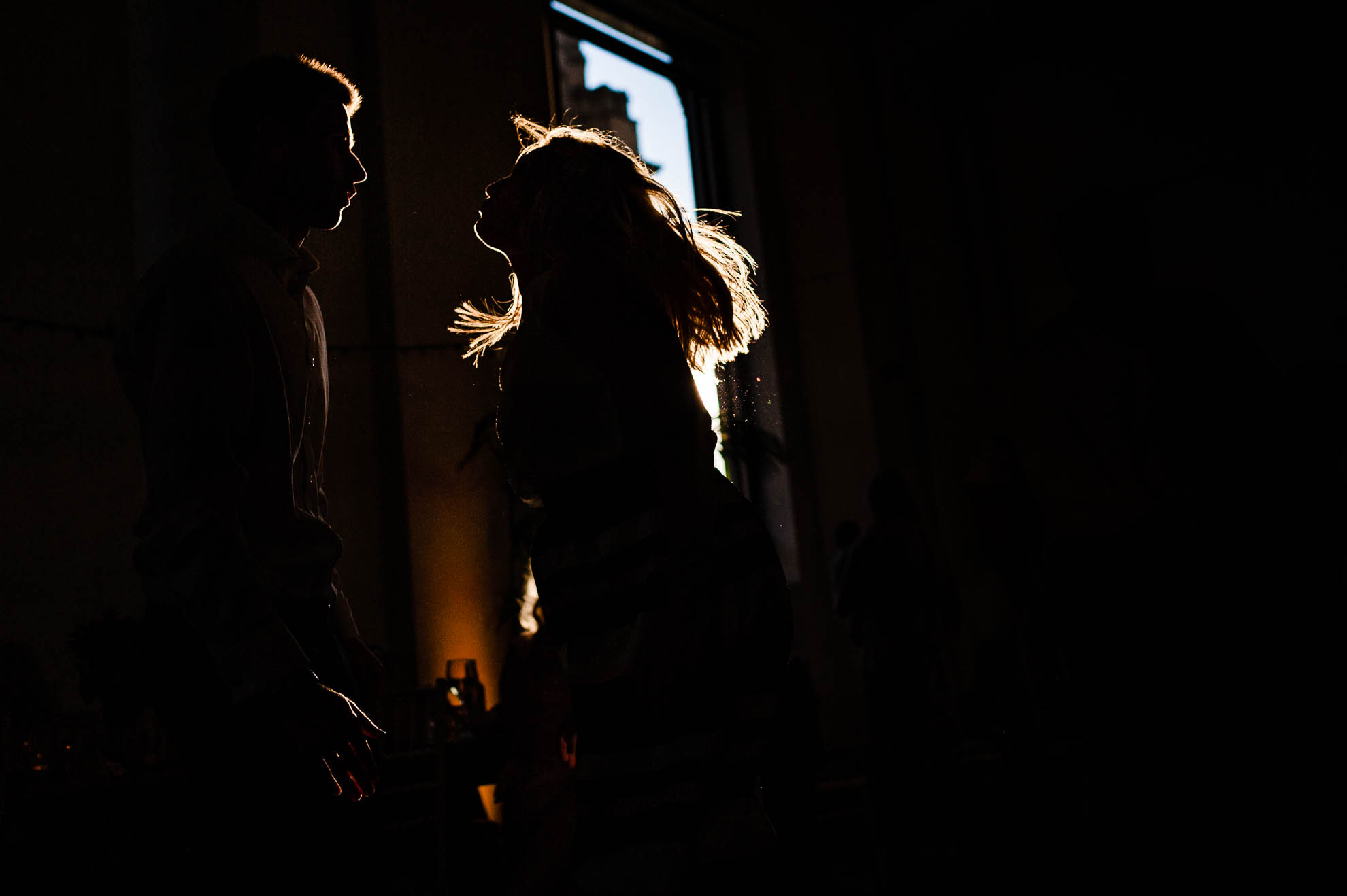 wedding guests Ceilidh dancing silhouette