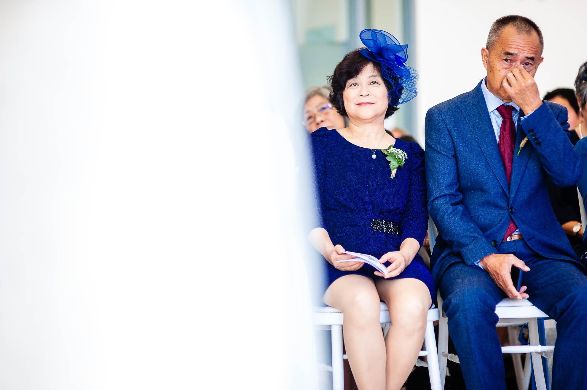 Father of the bride gets emotional during ceremony