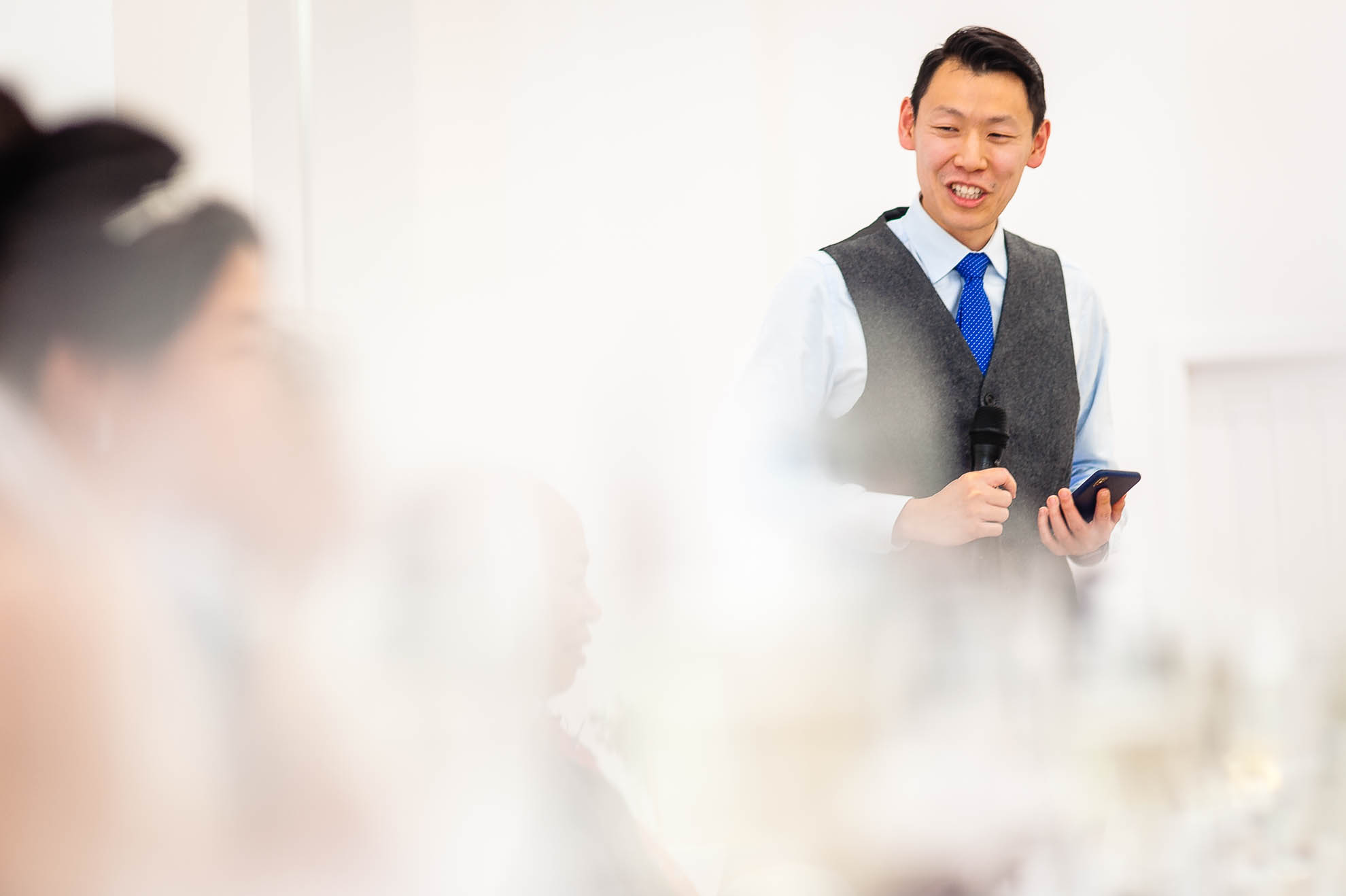 Best man giving his speech