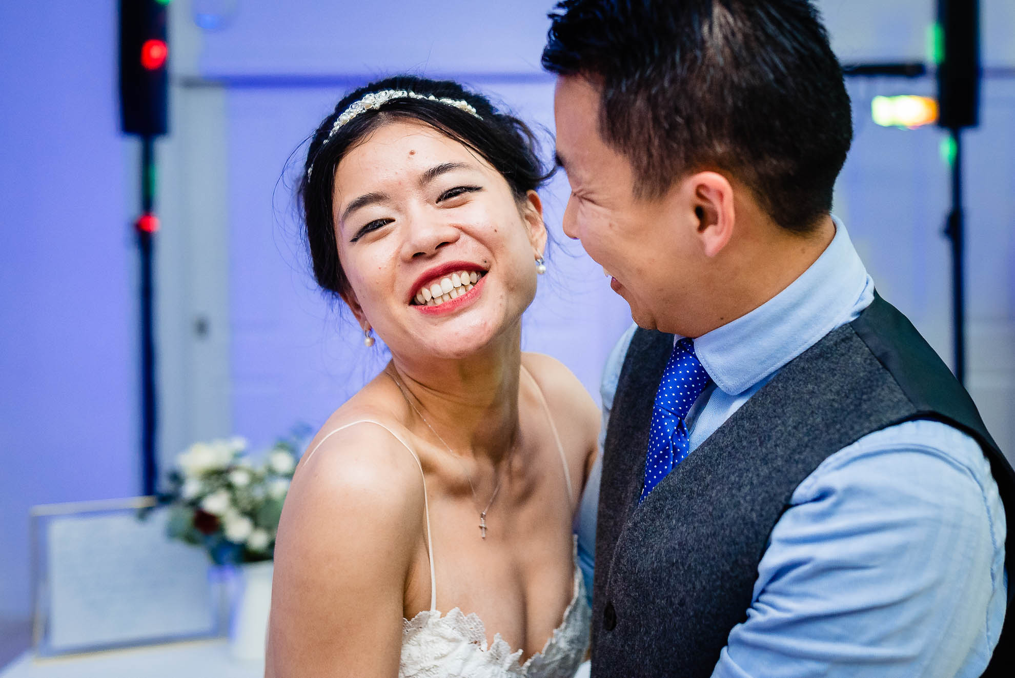 Bride smiles during the first dance