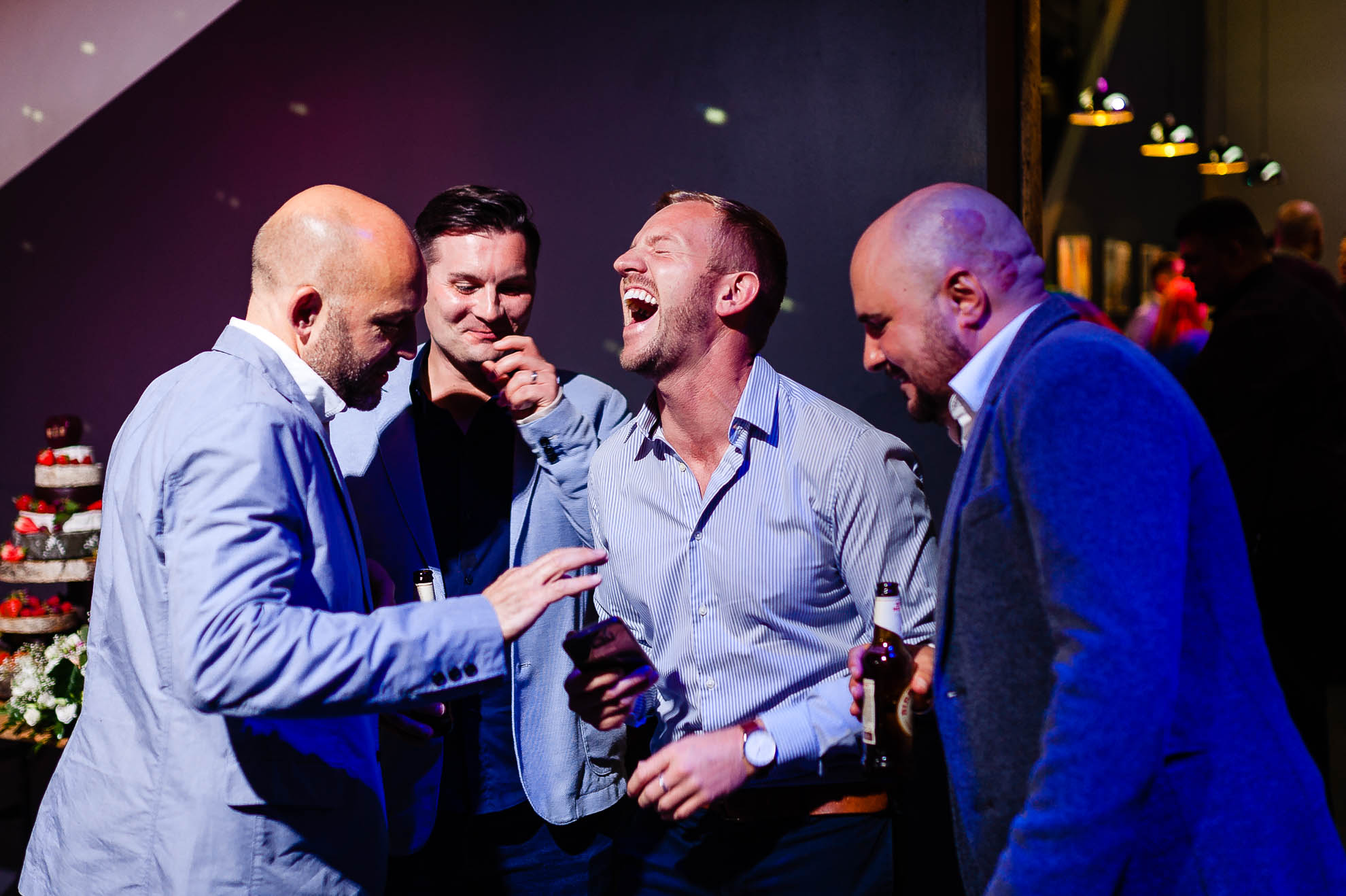 guests laugh together 